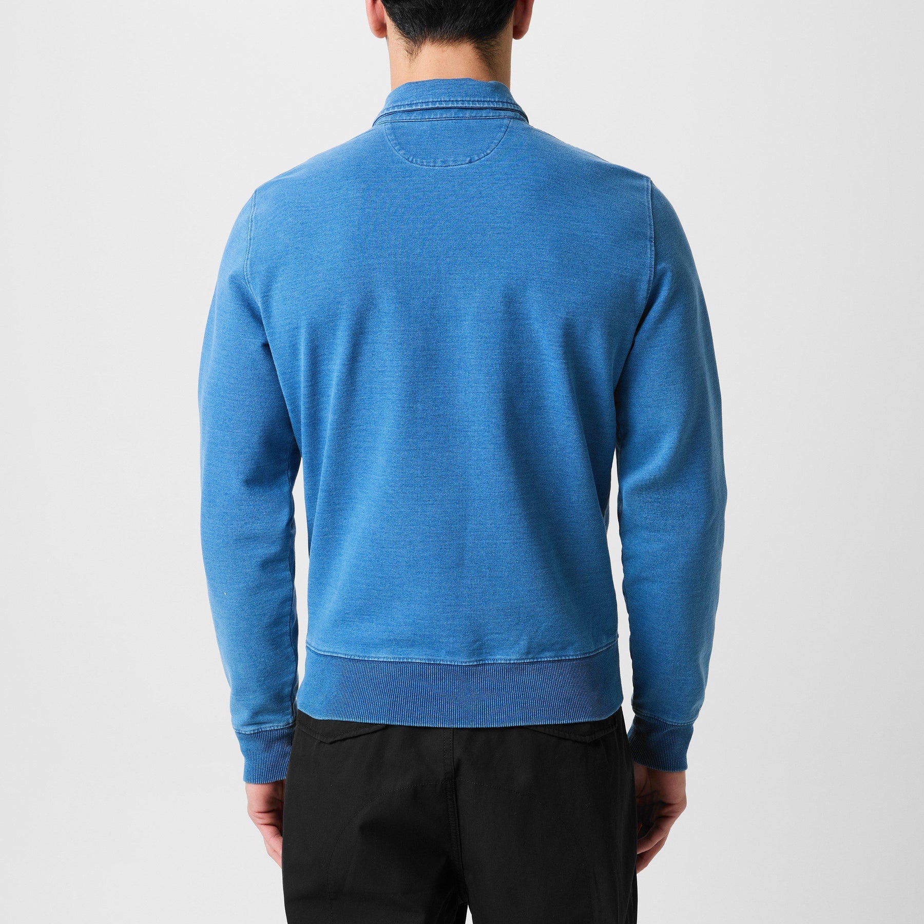 Indigo Long Sleeve Polo Shirt