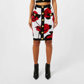 Floral Jacquard Midi Skirt