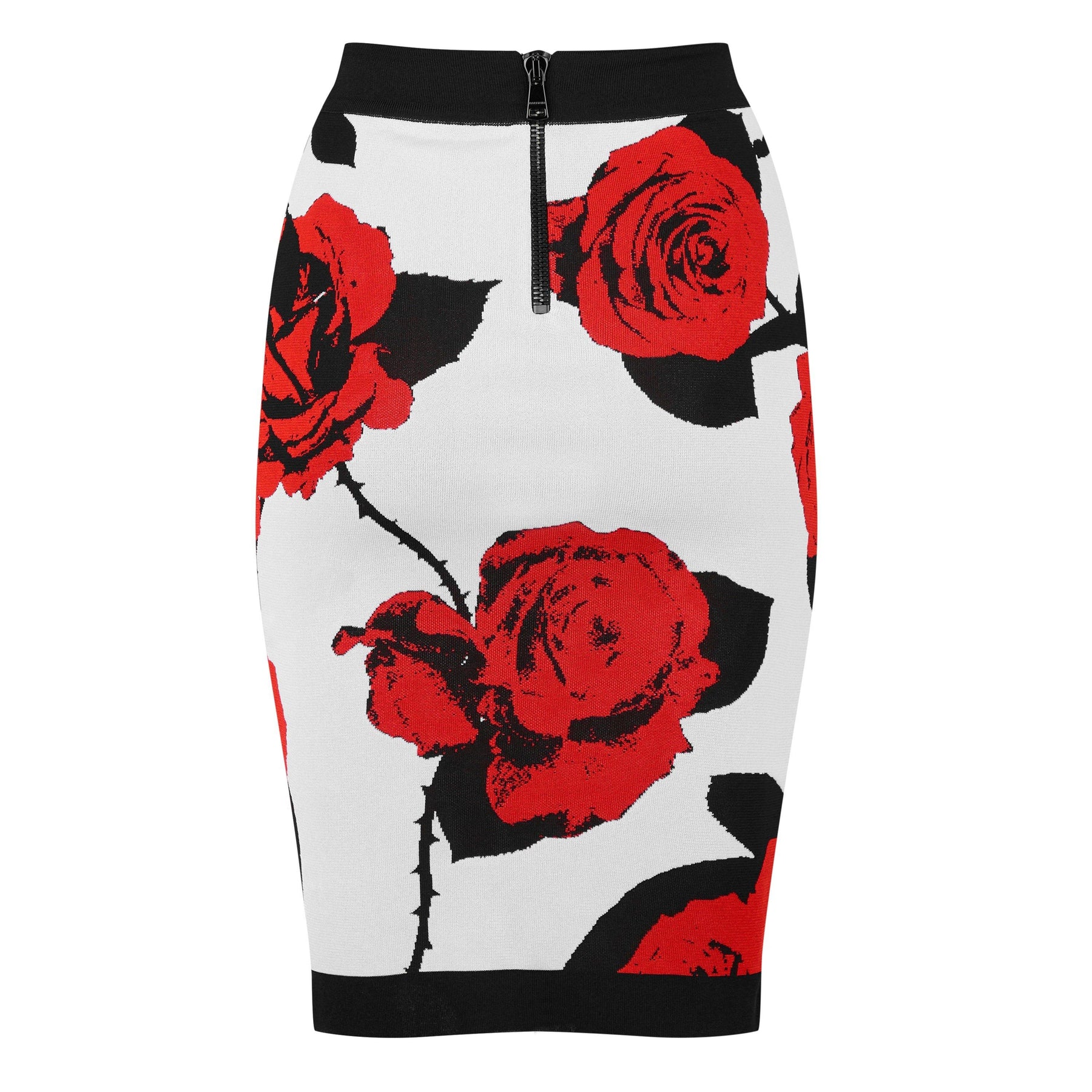 Floral Jacquard Midi Skirt