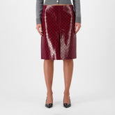 GG Embossed Mid-Length Skirt