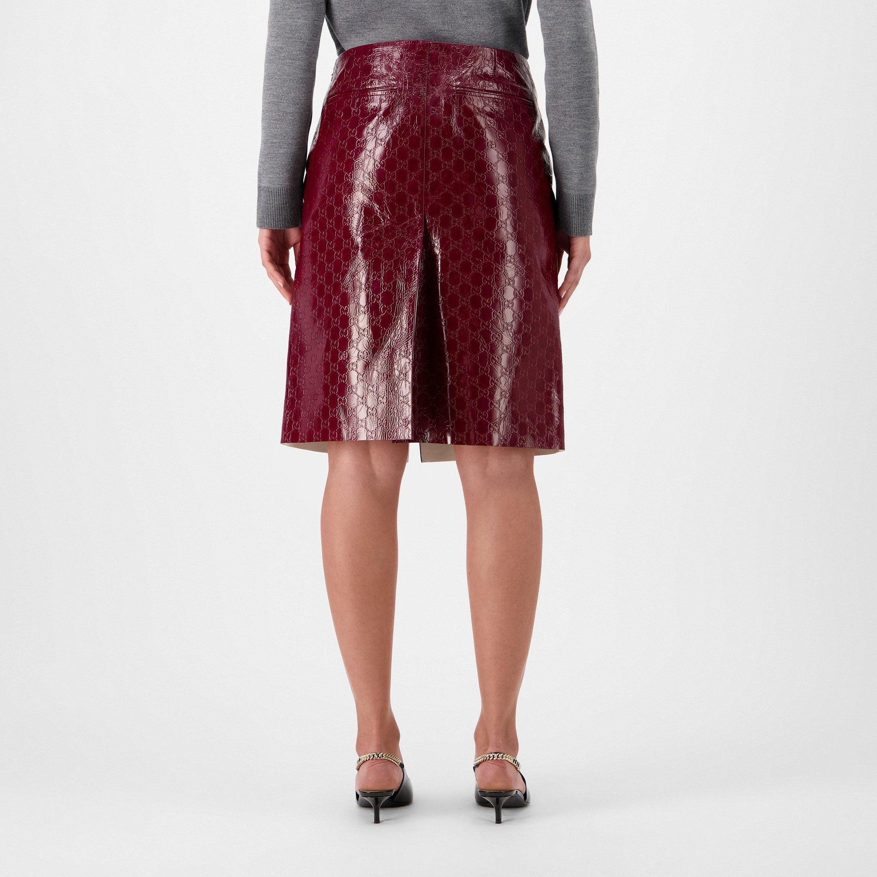 GG Embossed Mid-Length Skirt