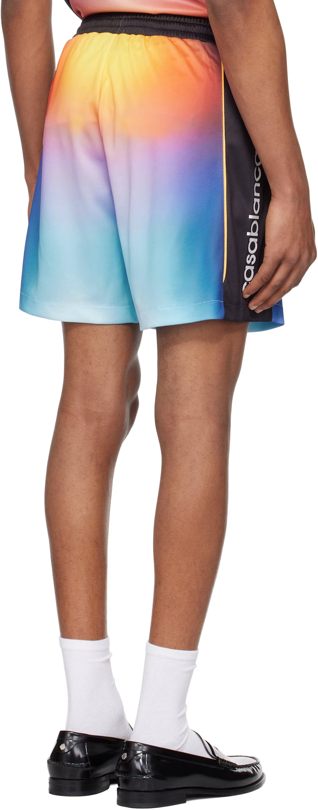 Multicolor Gradient Football Shorts