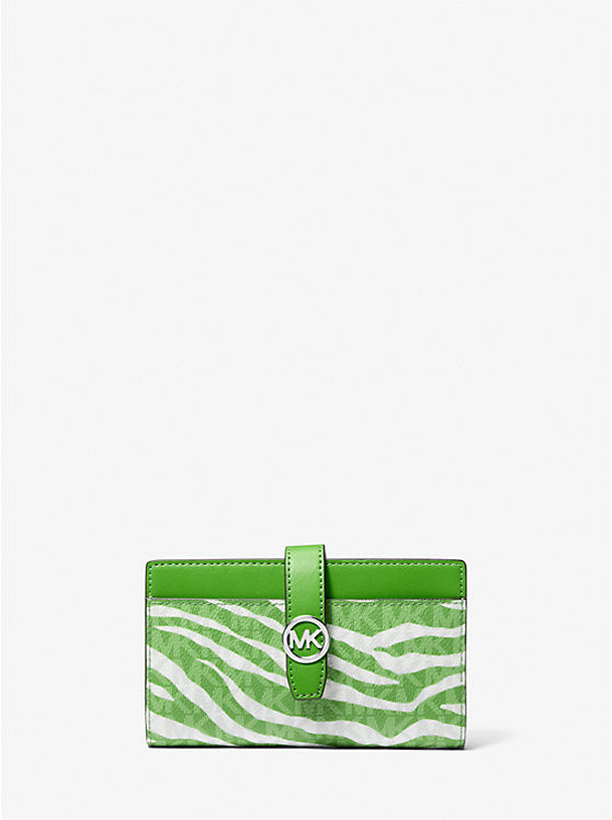 Greenwich Medium Zebra Signature Logo Wallet