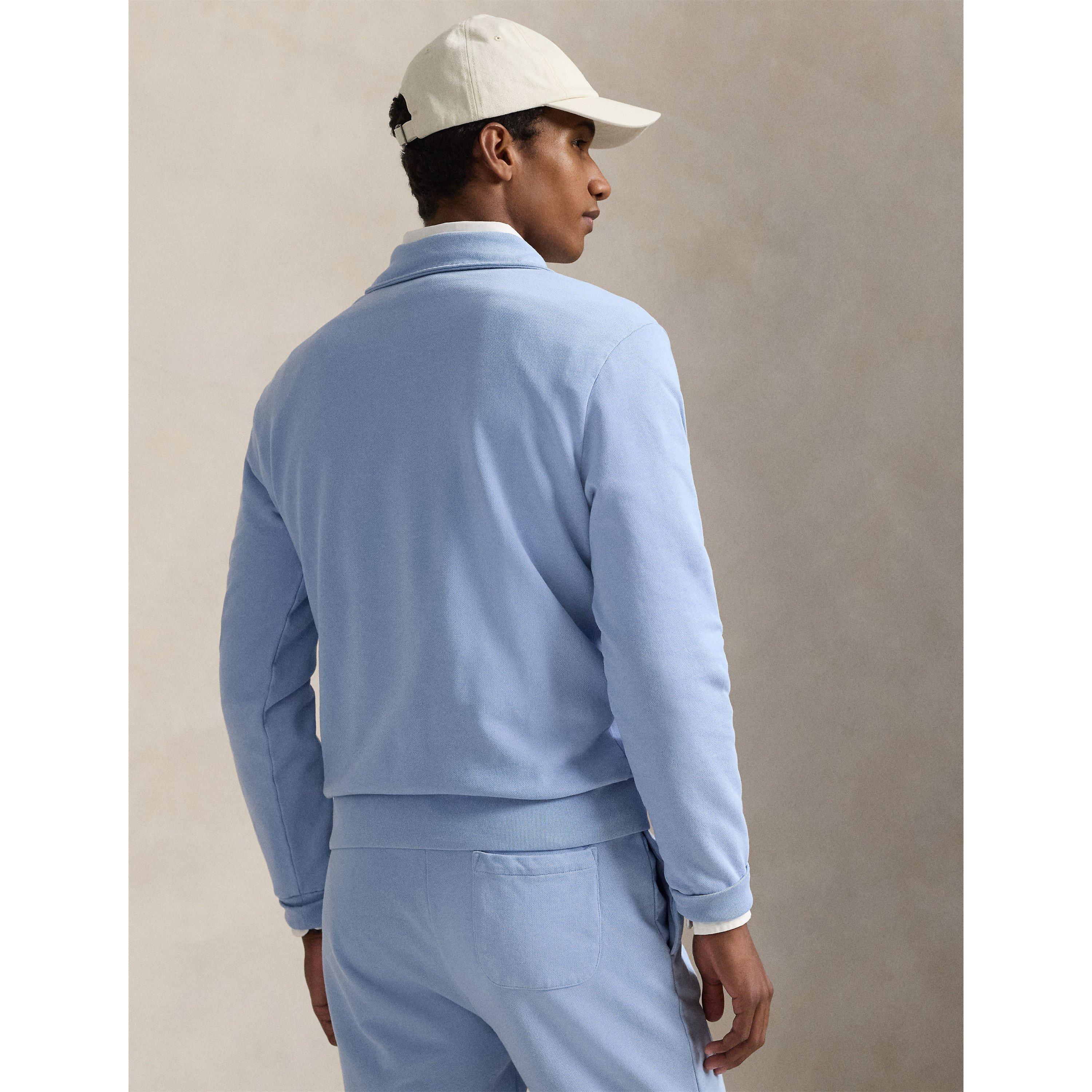 Loopback Terry Cotton Quarter Zip Sweater