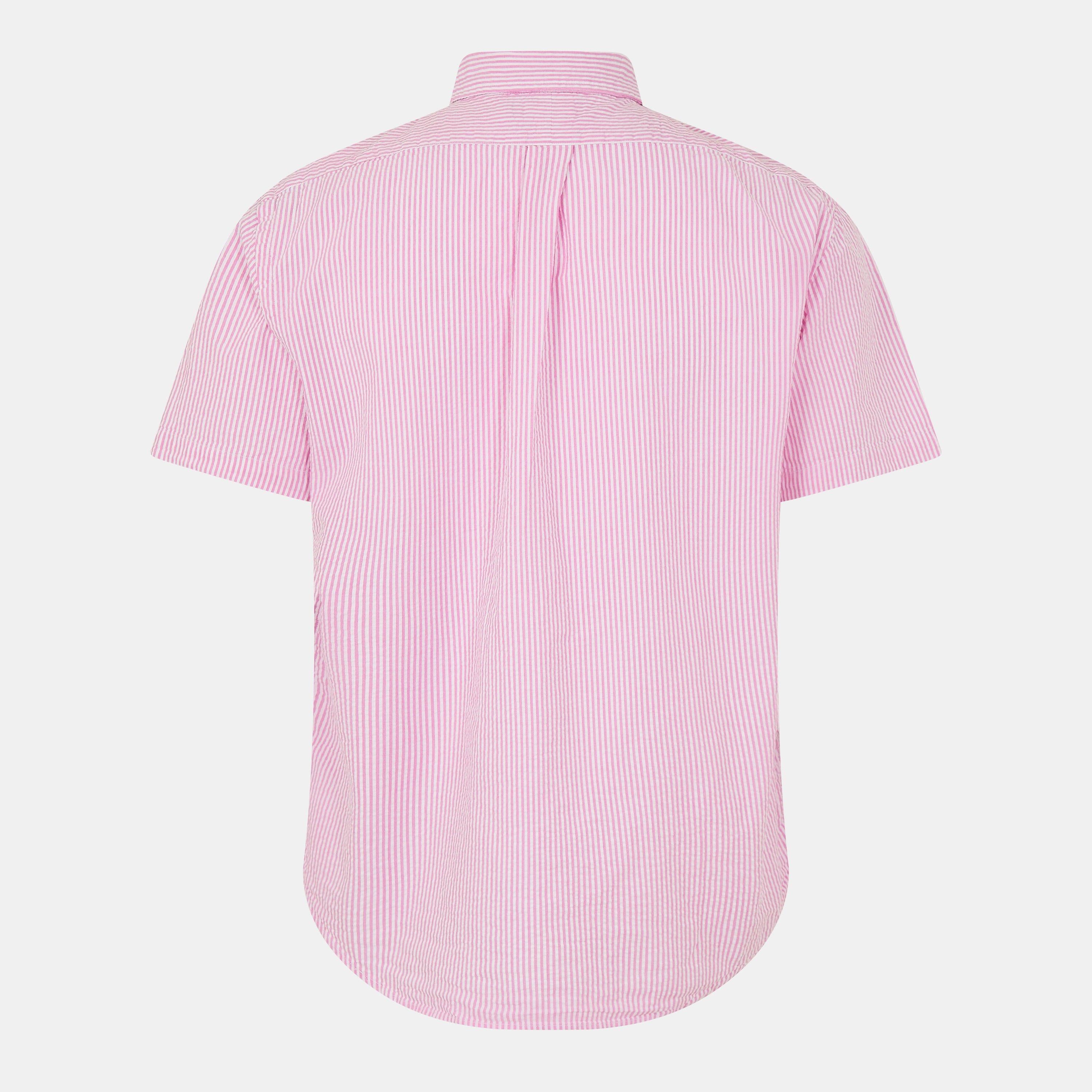 Striped Seersucker Short Sleeve Shirt