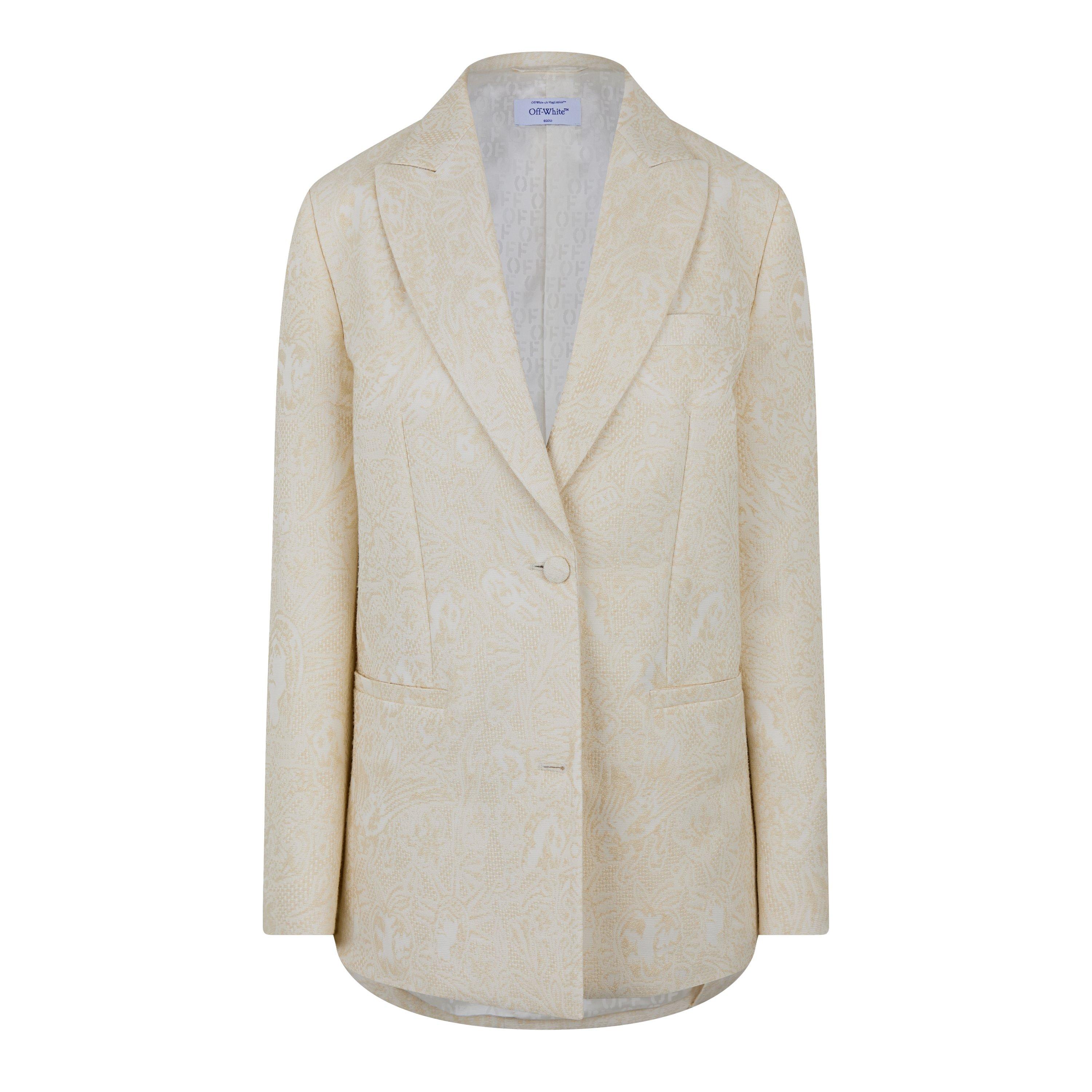 Wool-Mix Structured Raw-Edge Suit Jacket