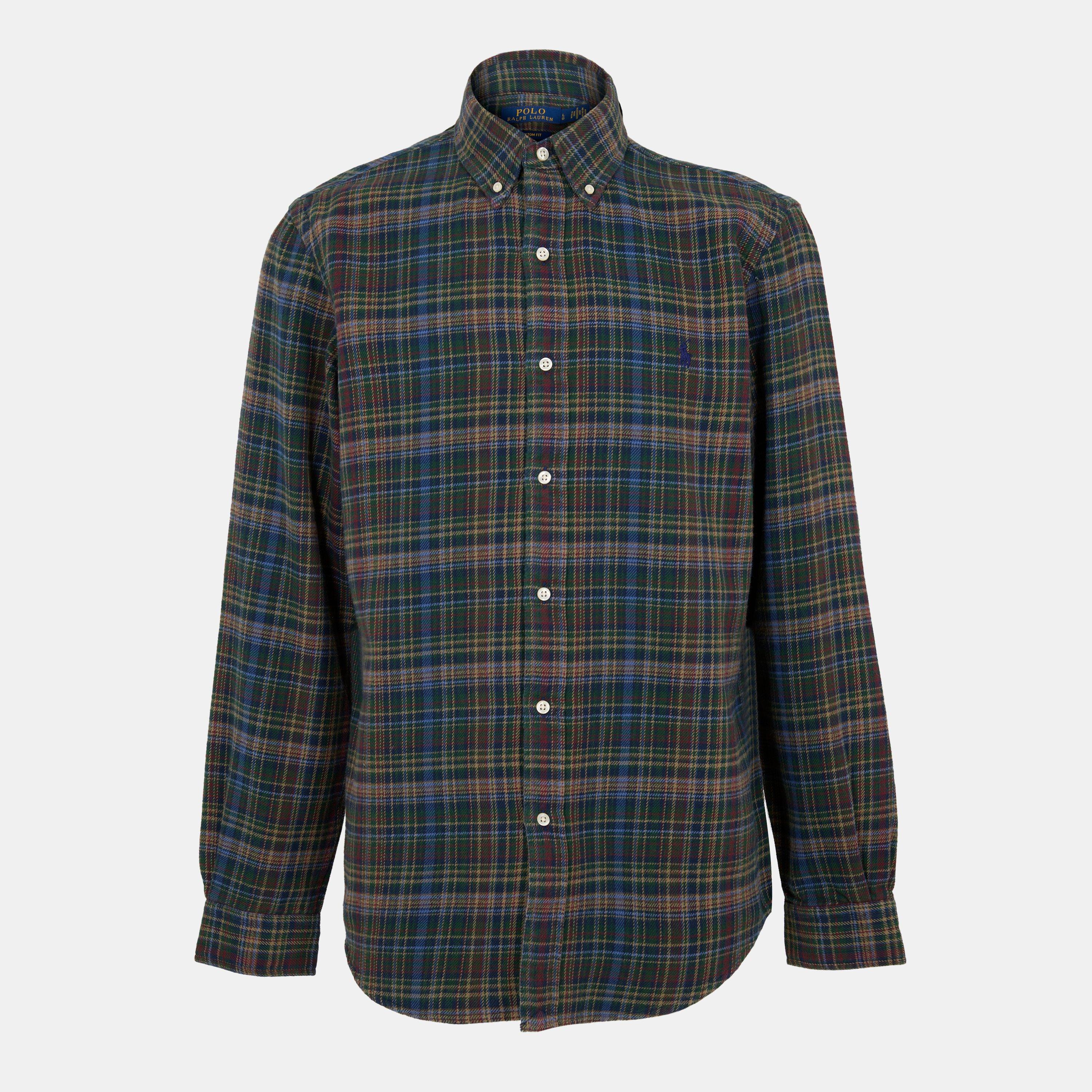 Men's Brushed Flannel Long-Sleeve Patterned Shirt