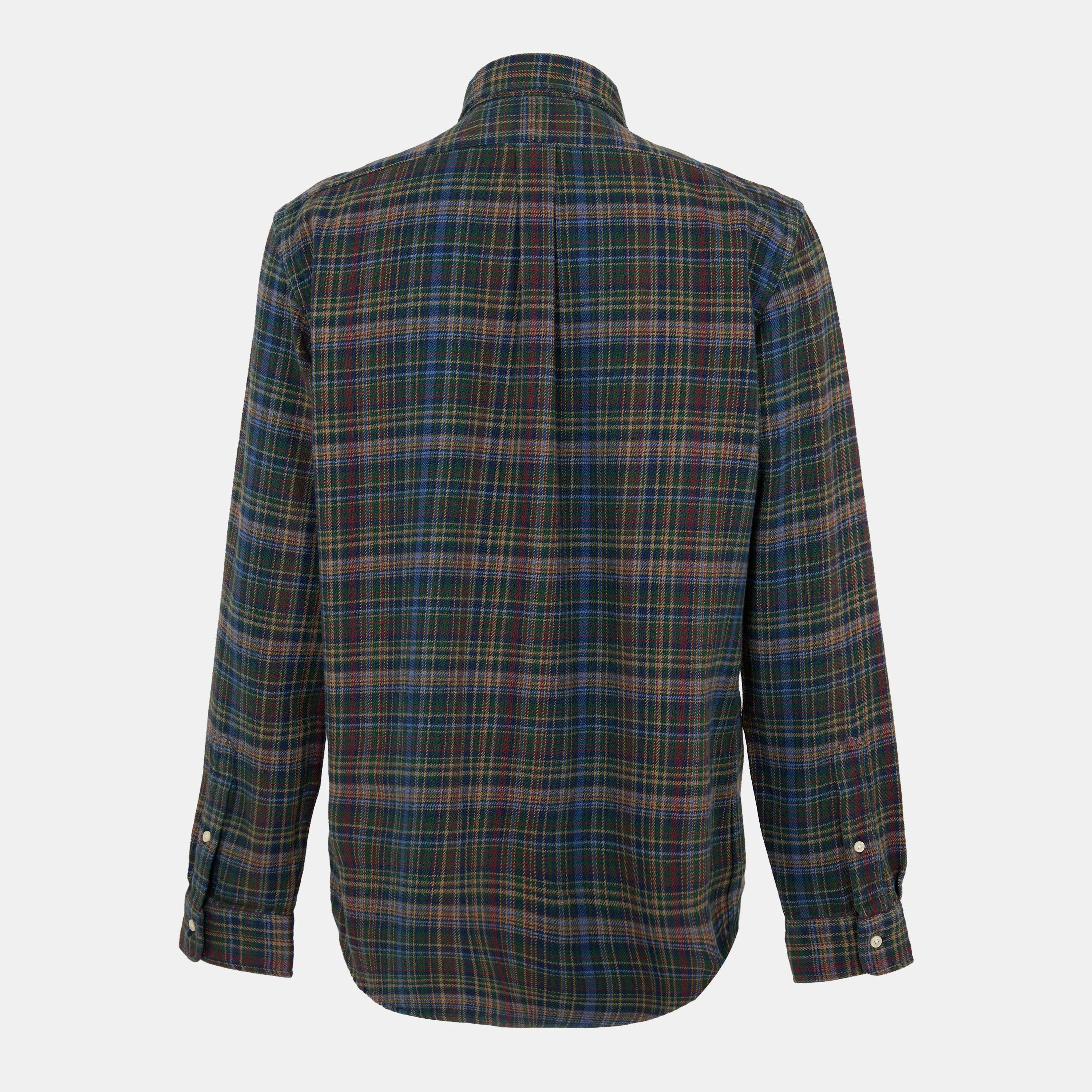 Long Sleeve Brushed Flannel Patterned Shirt