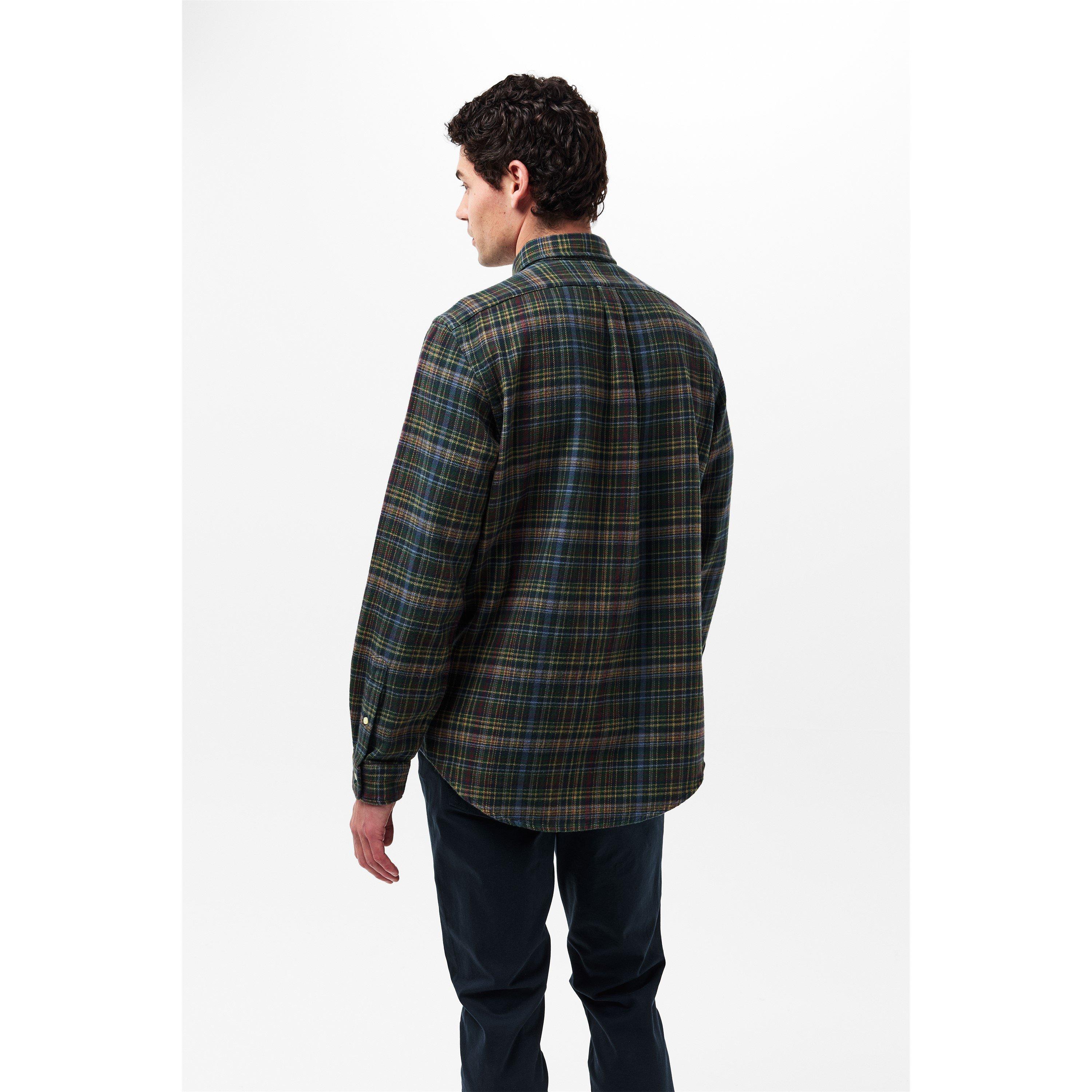 Men's Brushed Flannel Long-Sleeve Patterned Shirt
