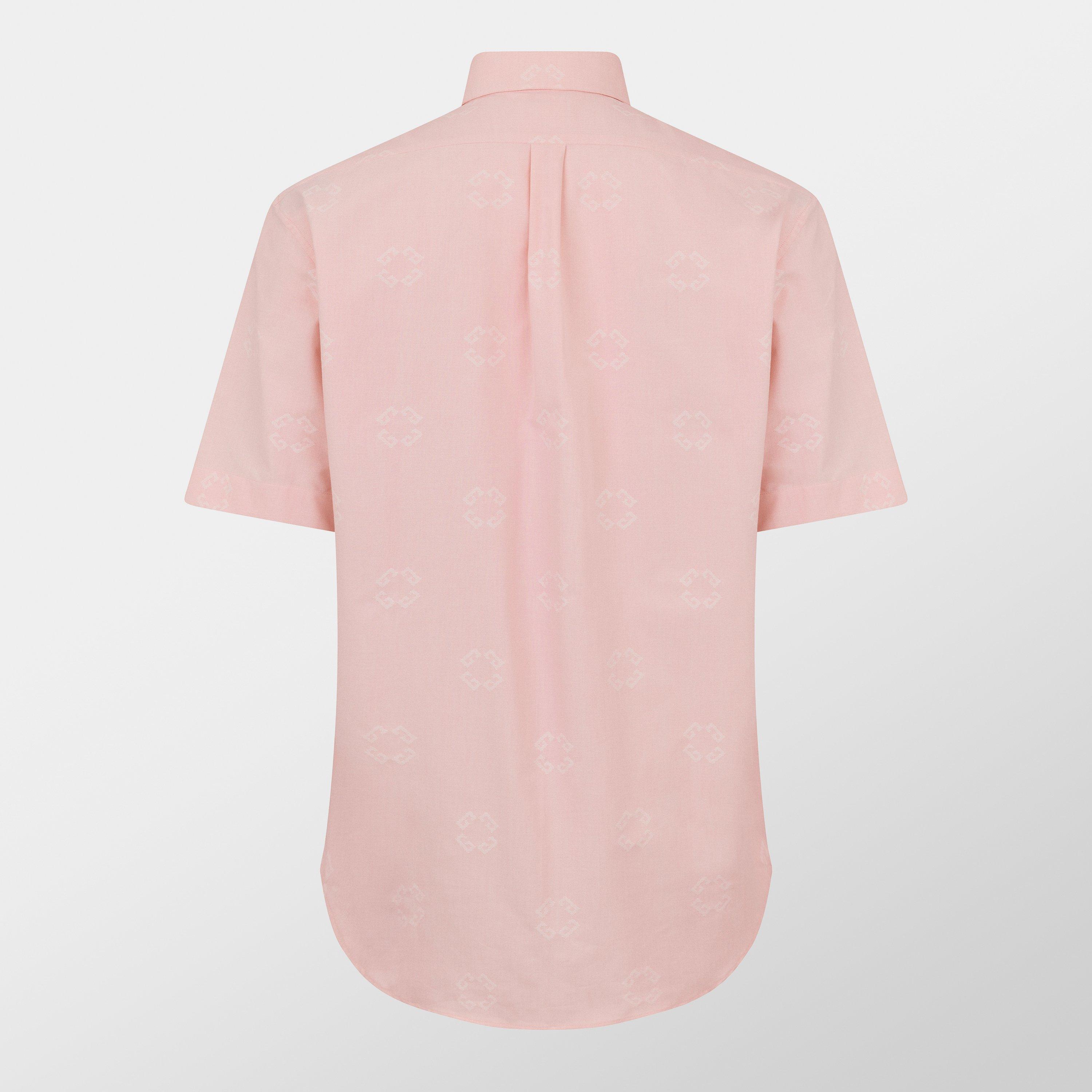 Men's Monogram Short-Sleeve Plain Shirt