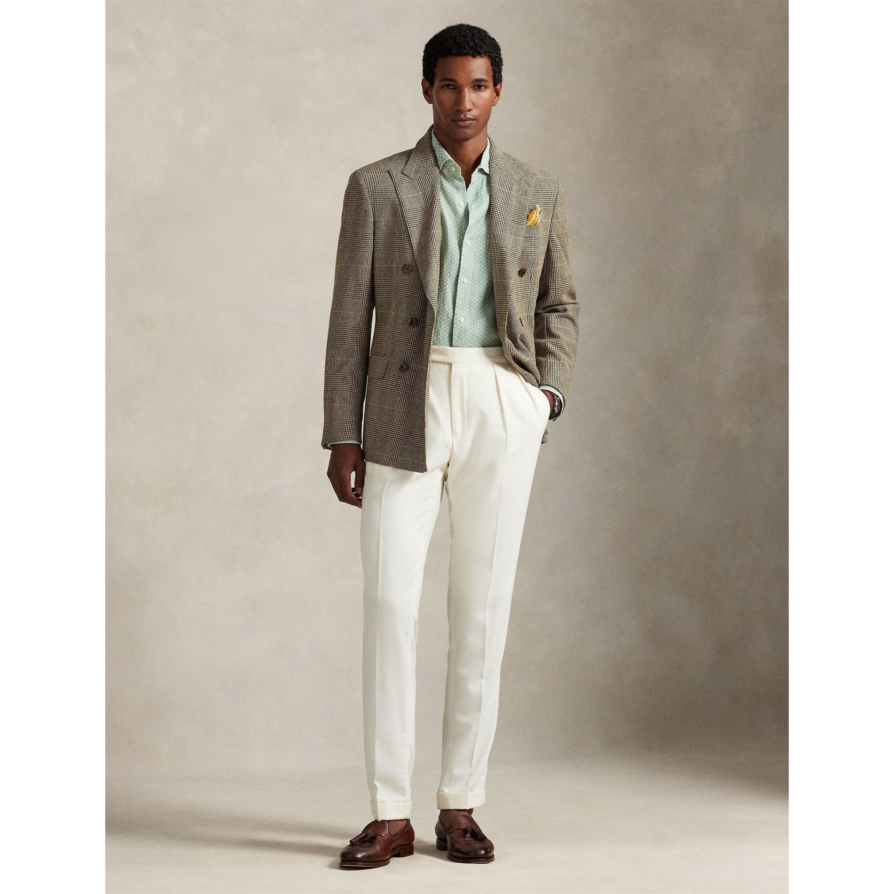 Custom Fit Mallet-Print Linen Shirt