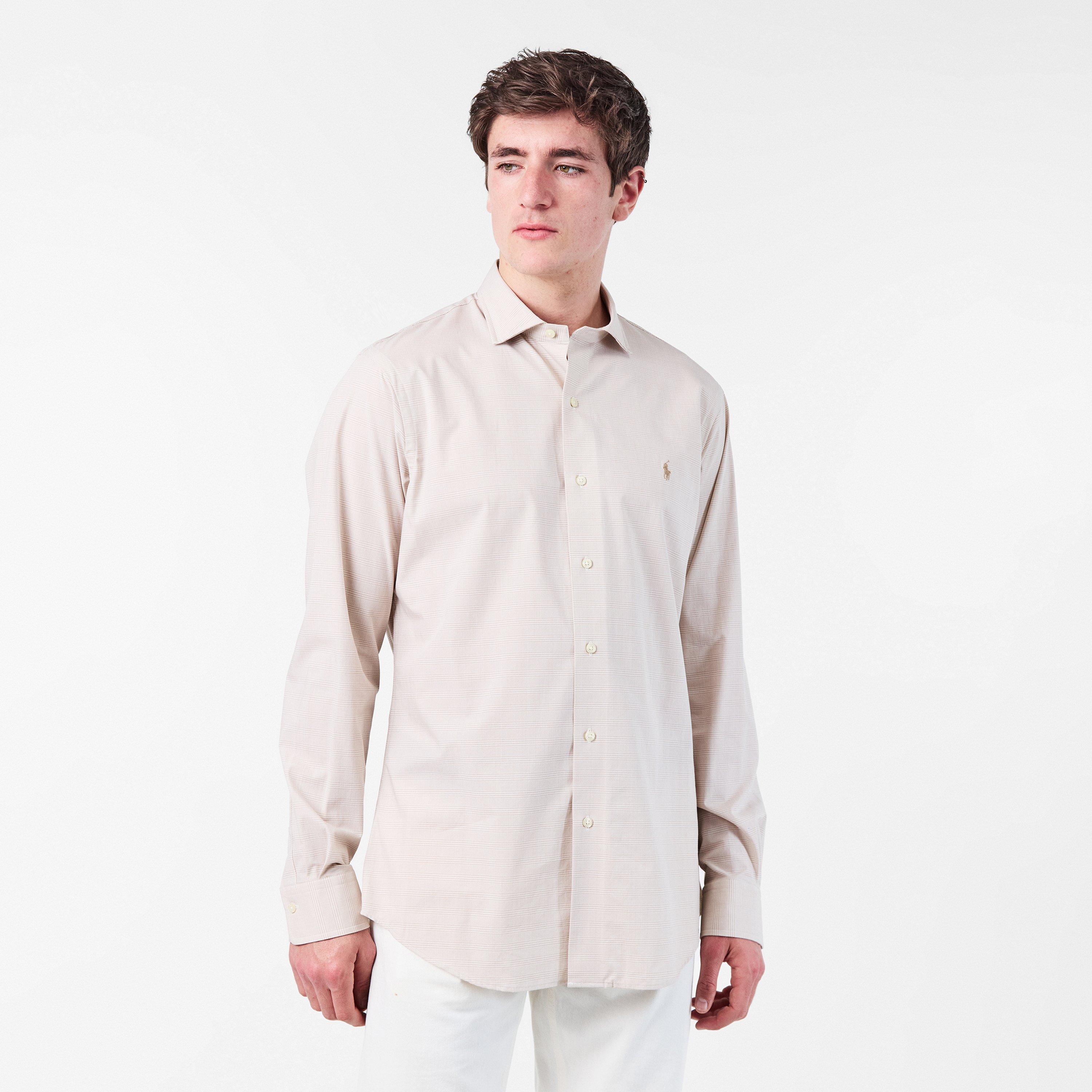Men's Poplin Check Long-Sleeve Patterned Shirt