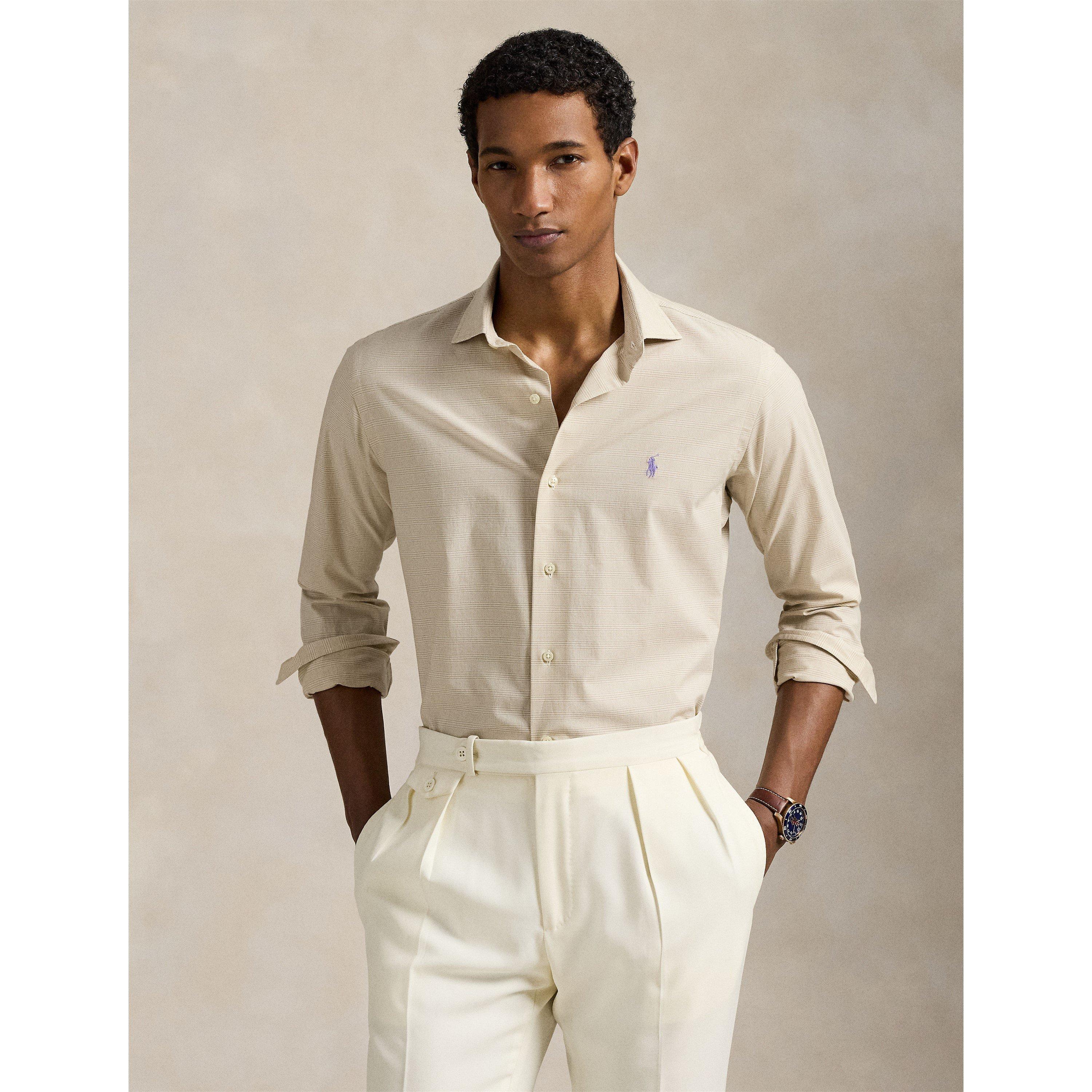 Poplin Check Long-Sleeve Patterned Shirt