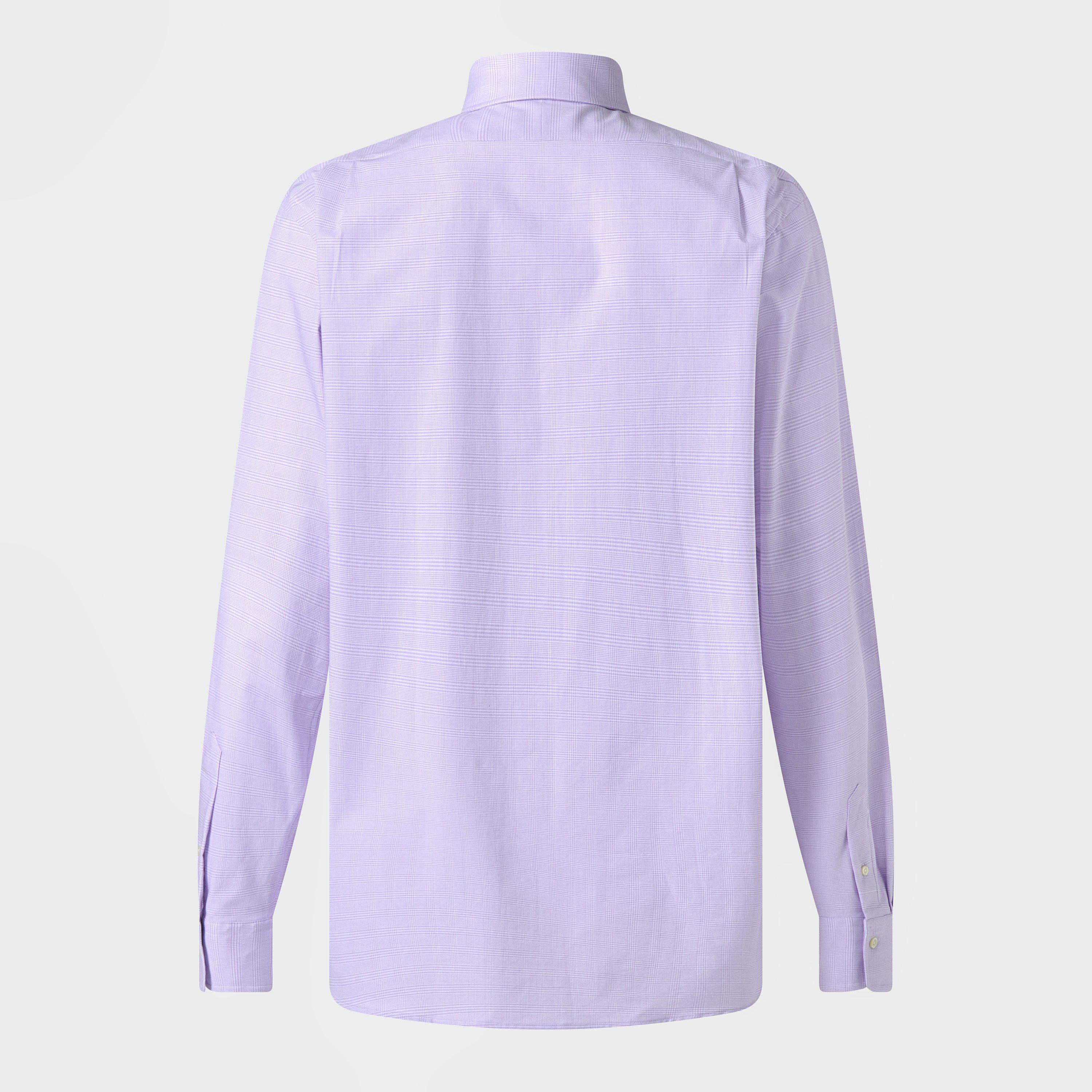 Men's Poplin Check Long-Sleeve Patterned Shirt