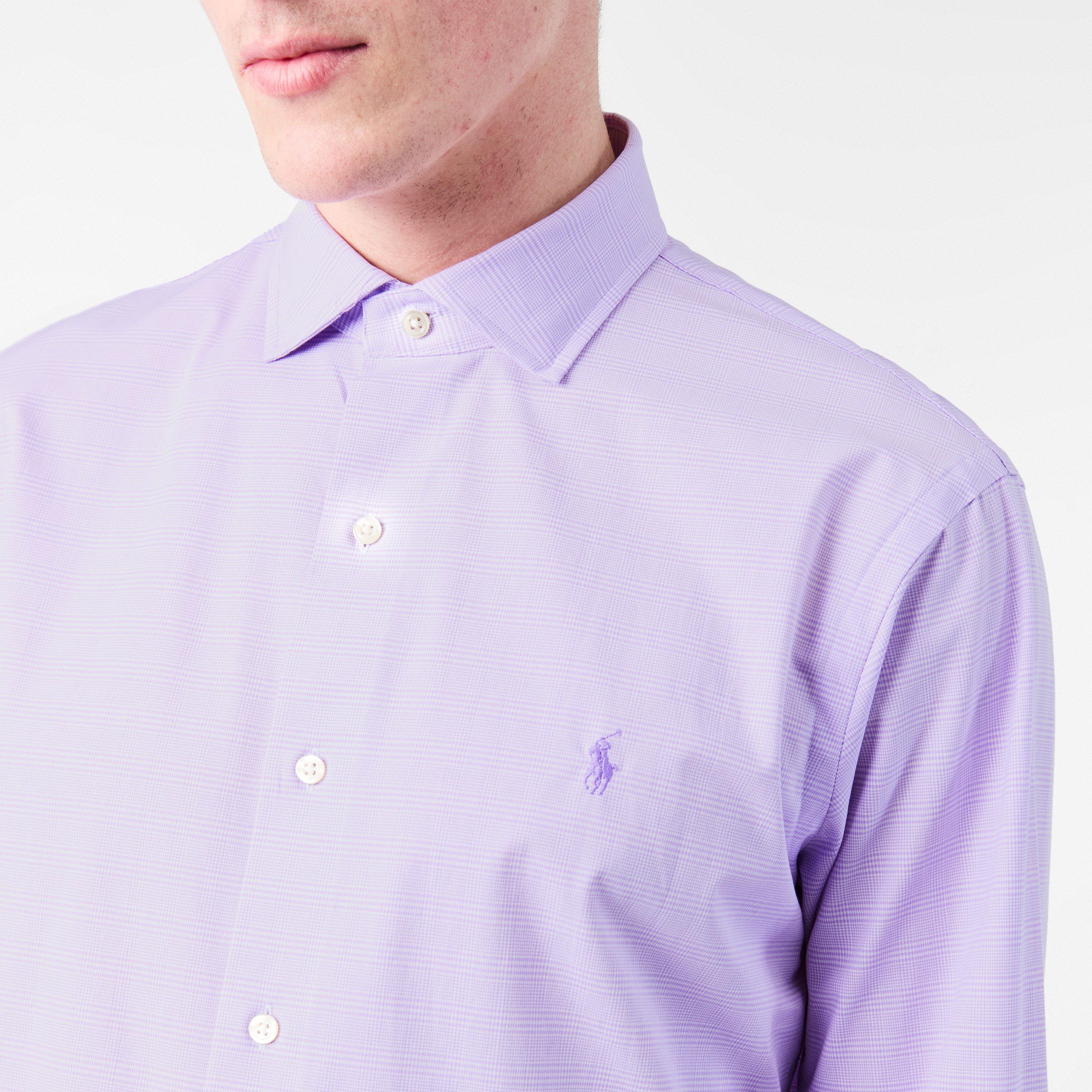 Men's Poplin Check Long-Sleeve Patterned Shirt