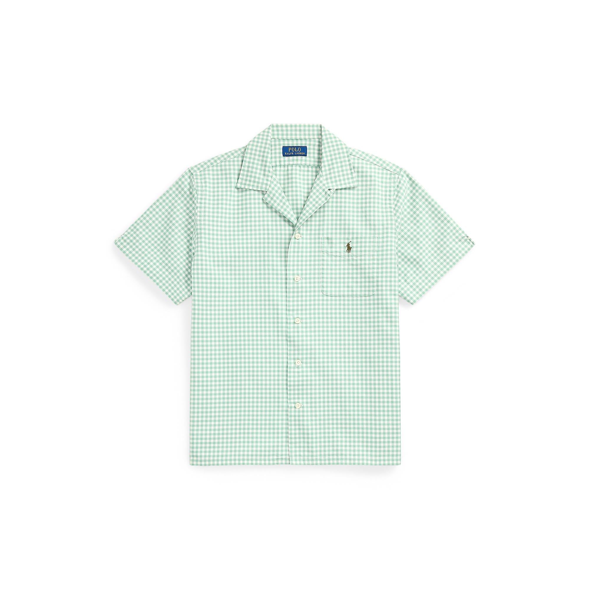 Gingham Short-Sleeve Patterned Shirt