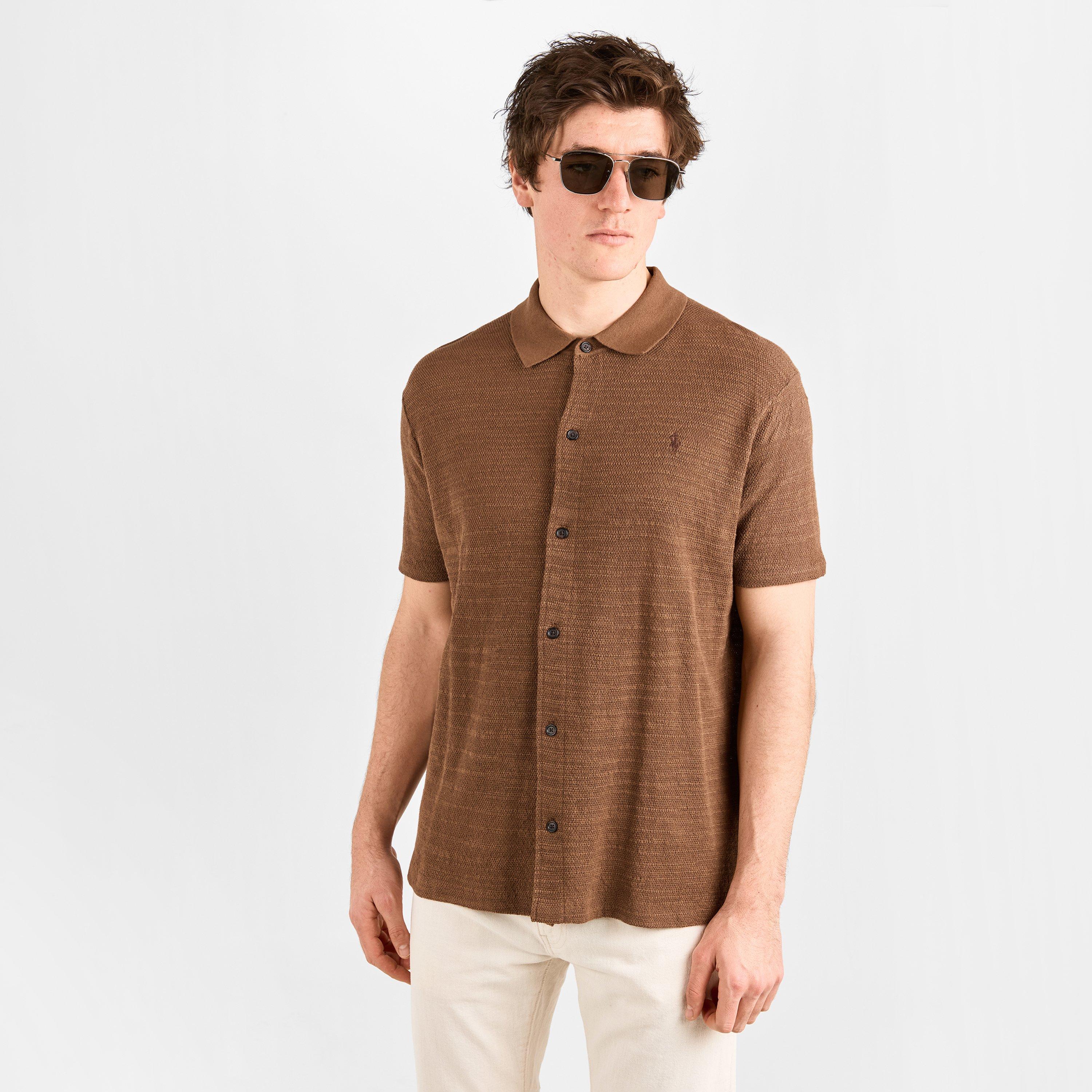 Men's Short-Sleeve Plain Shirt