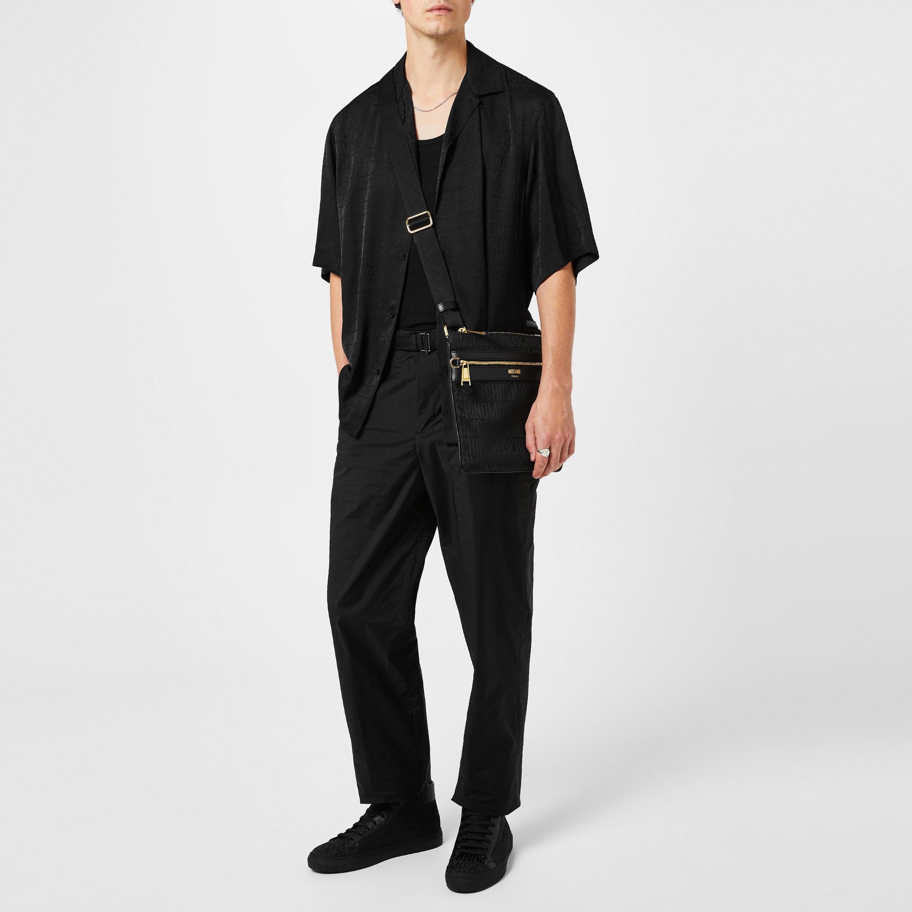 Allover Logo Jacquard Twill Shirt