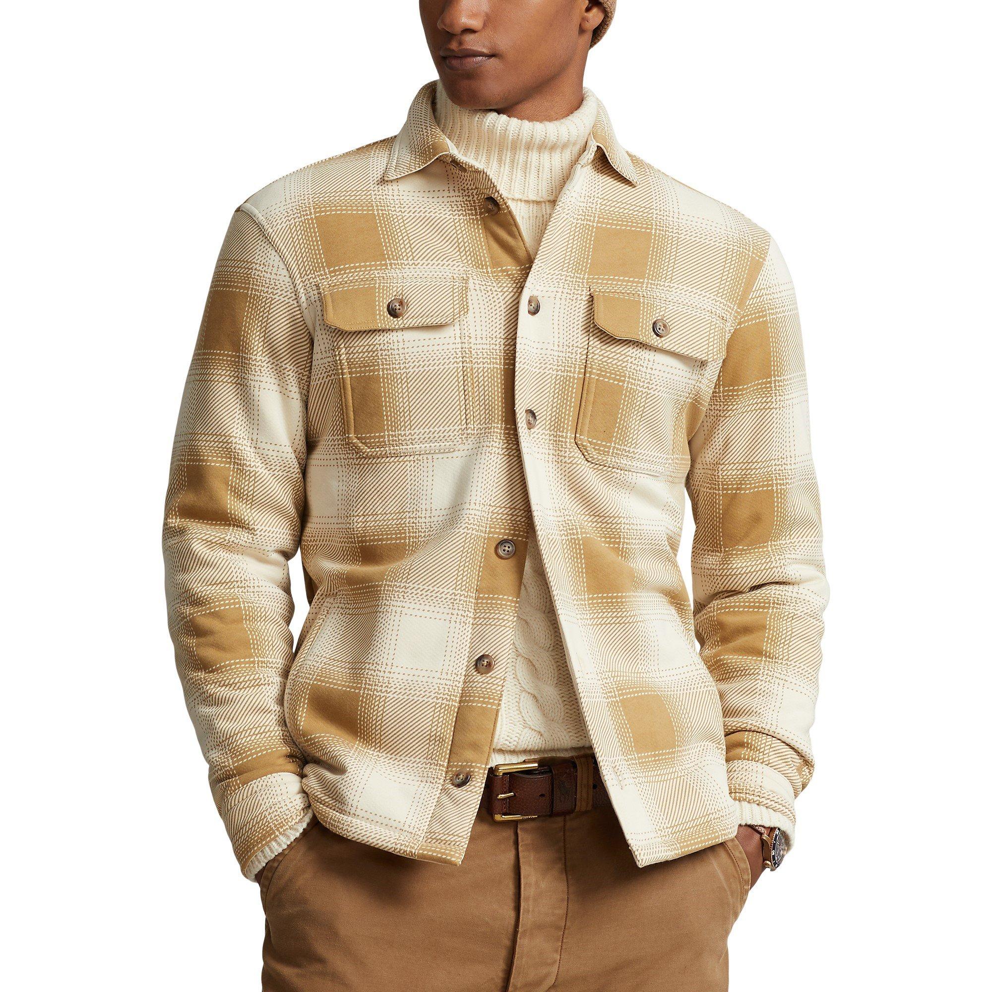Plaid Fleece Shirt Jacket