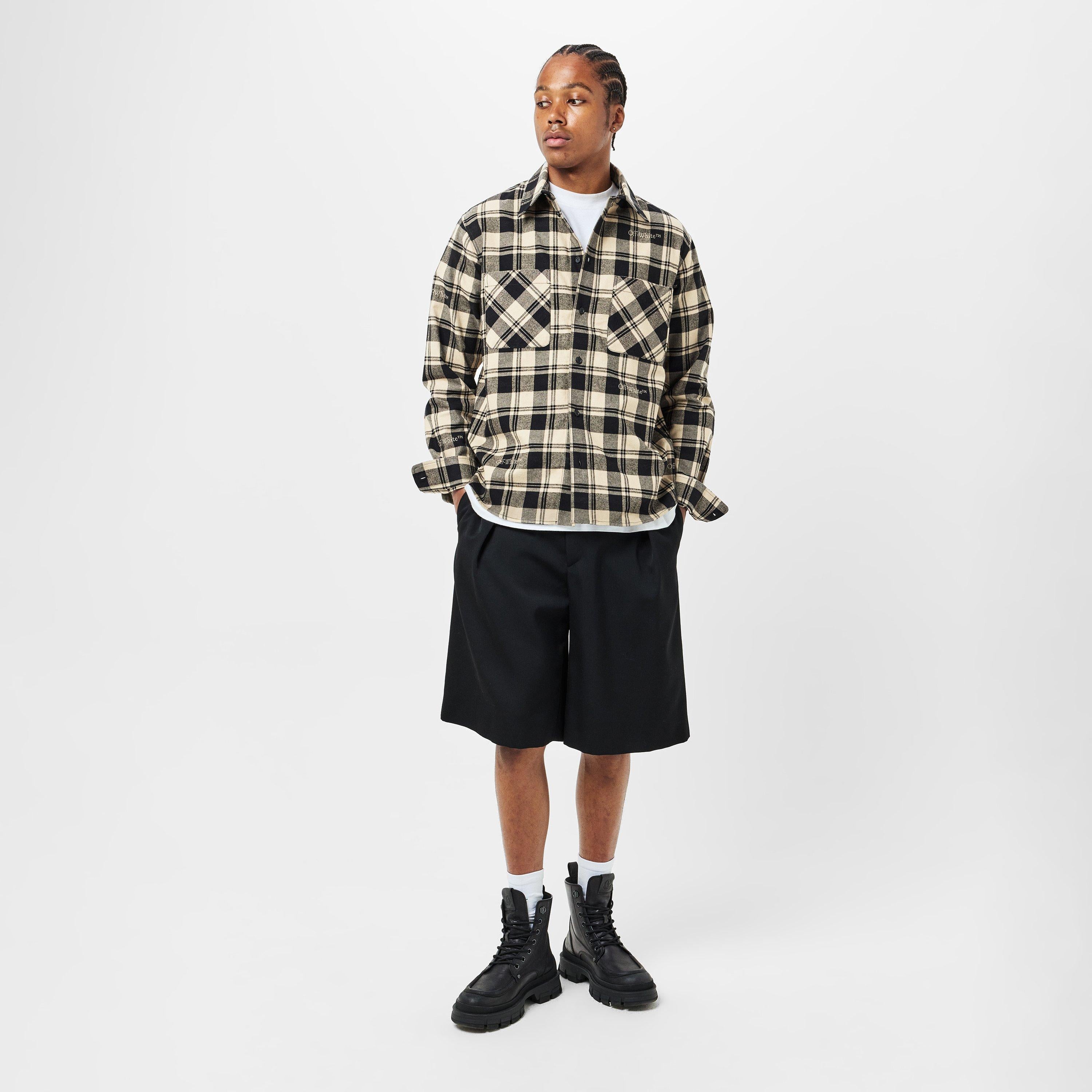 Men's Check Shirt, All-over Pattern
