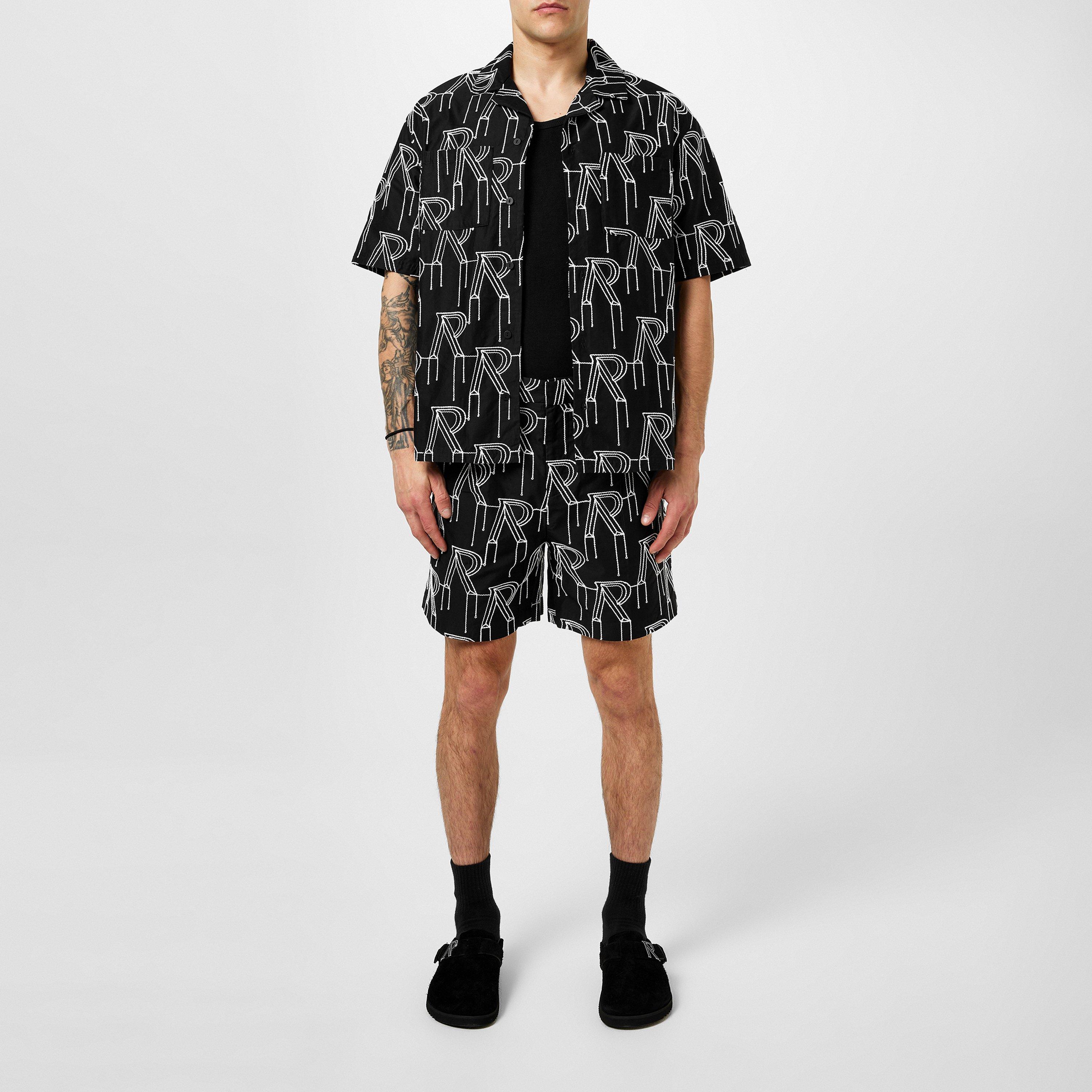 Men's Rep Embroidered Pattern Design Shirt