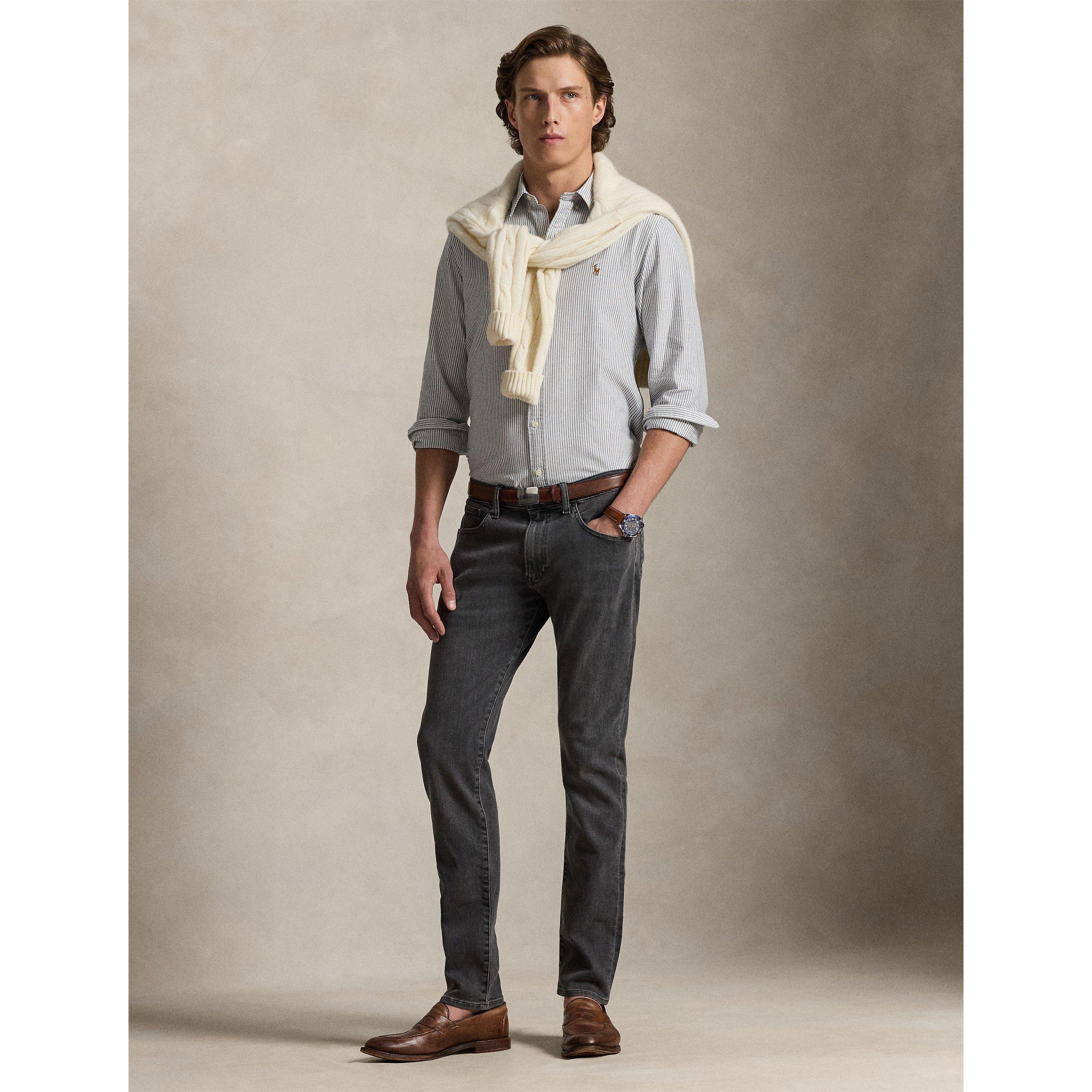 Slim Fit Striped Oxford Shirt