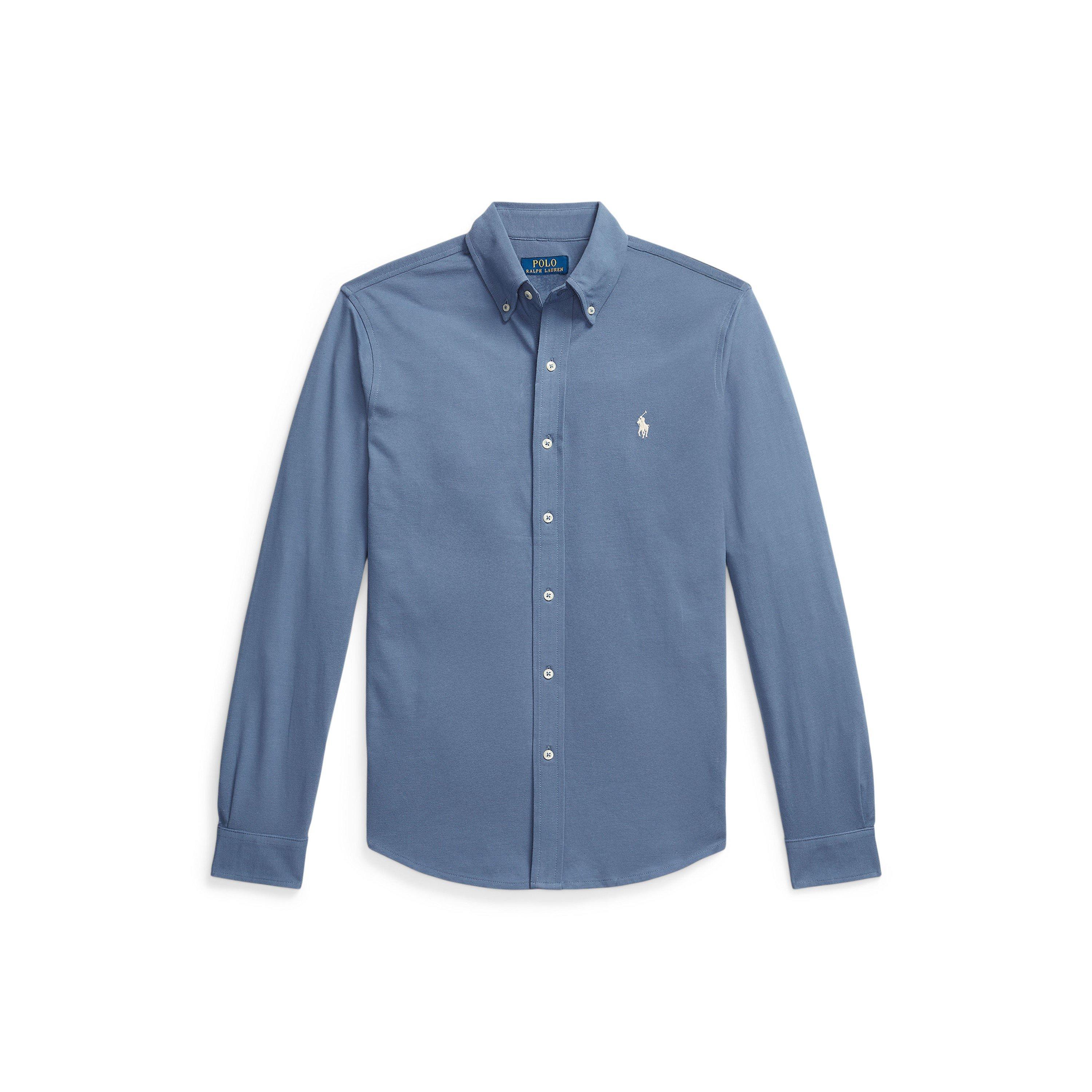 Slim Fit Button-Down Plain Shirt