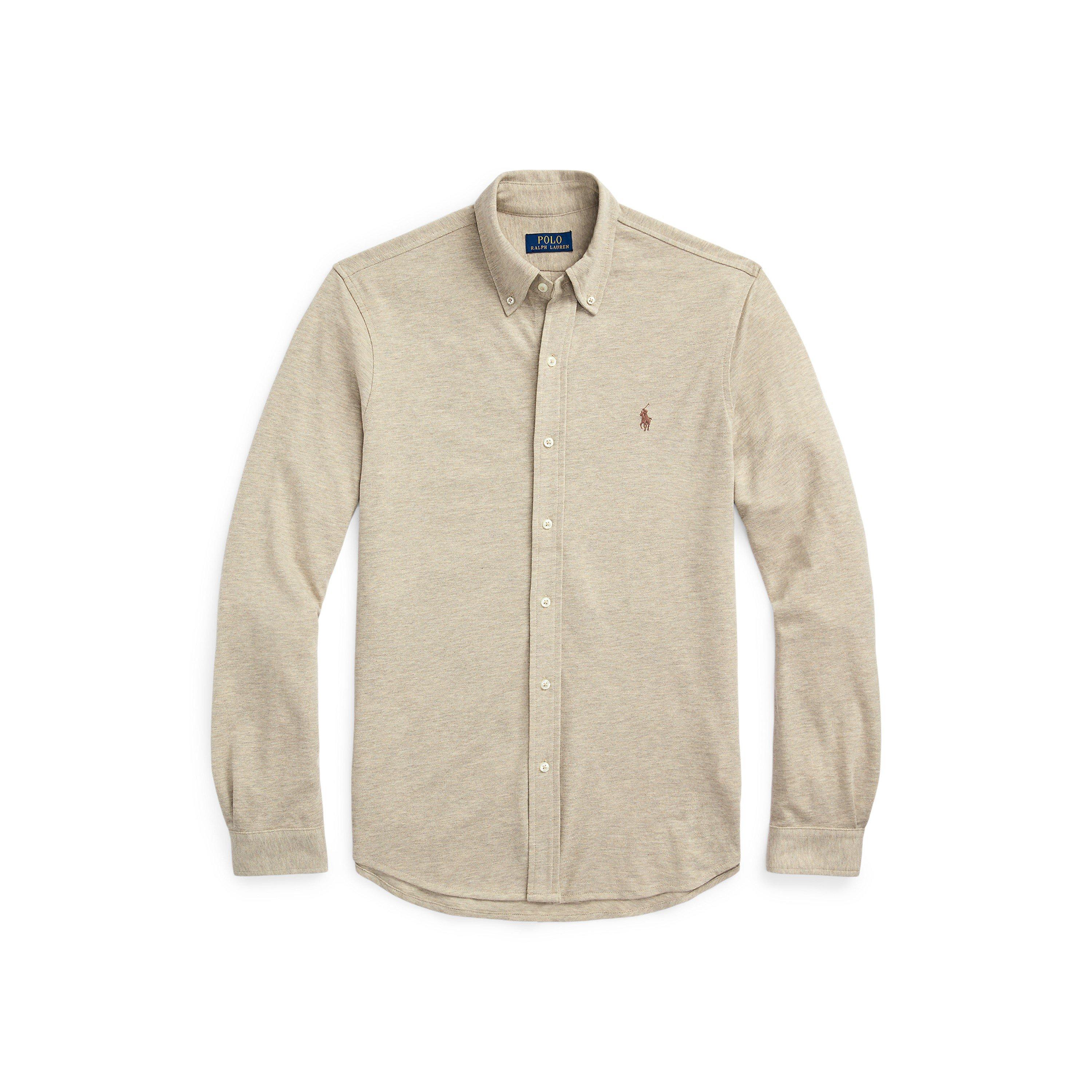 Slim Fit Button-Down Plain Shirt