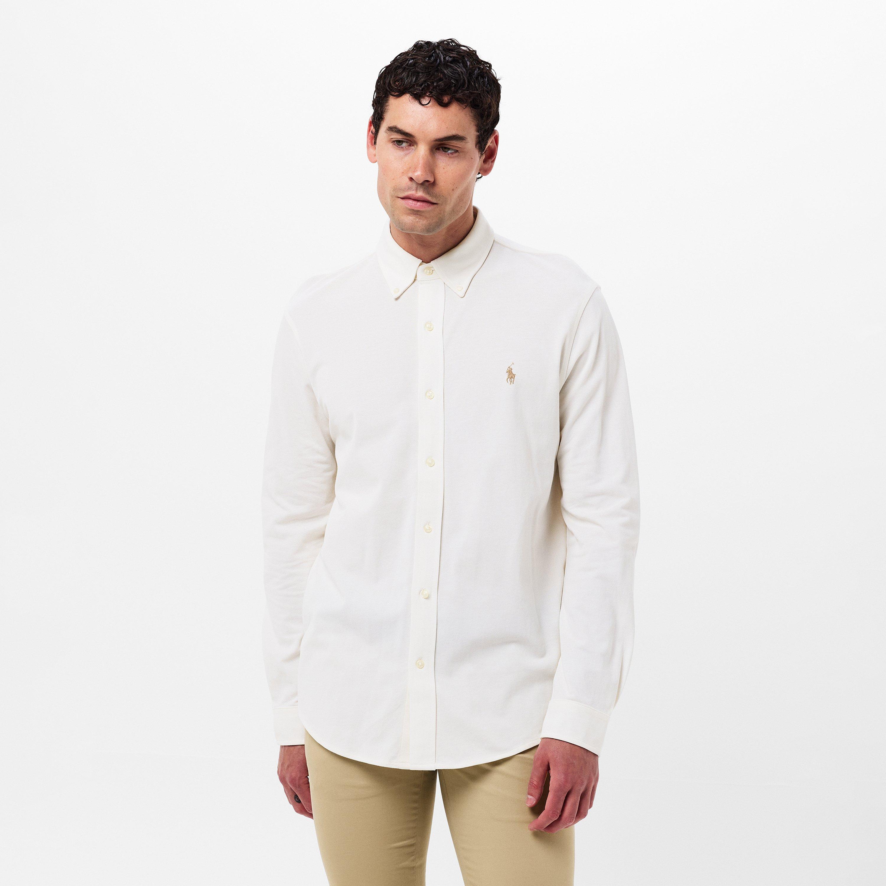 Men's Slim Fit Button-Down Plain Shirt