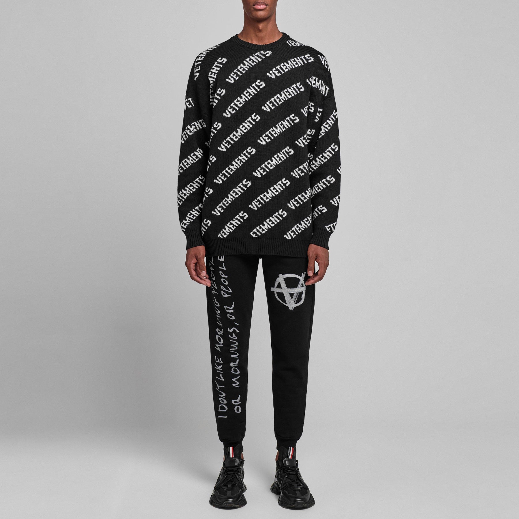 All Over Logo Crew Neck Jumper