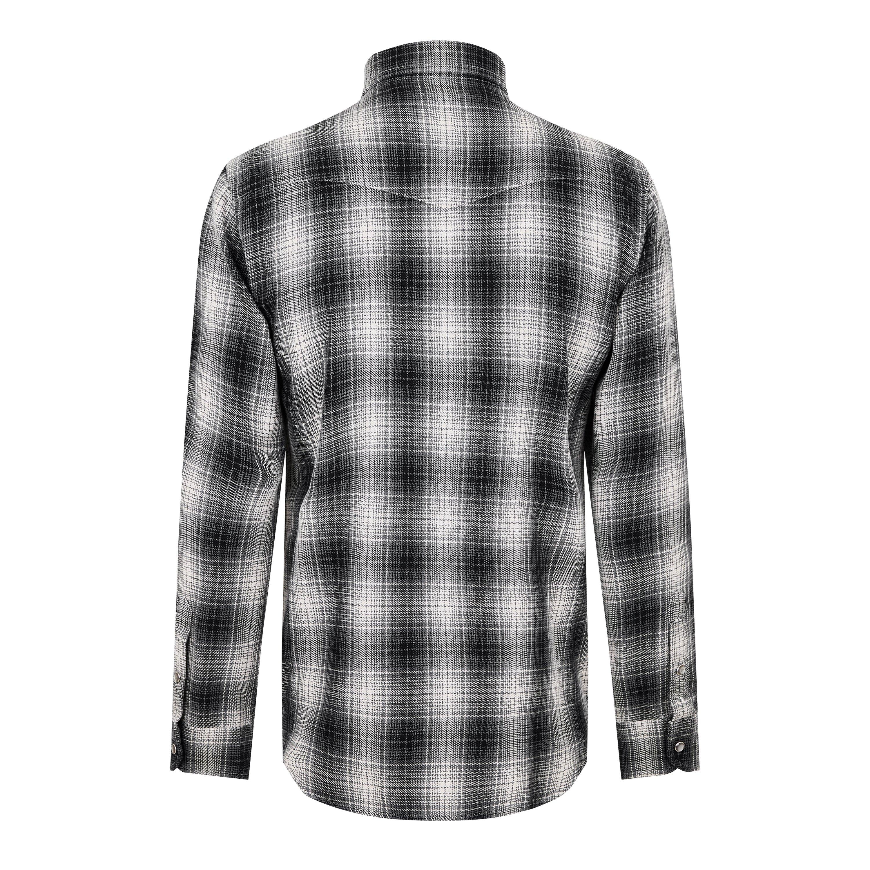 Checked Western Long-Sleeve Patterned Shirt