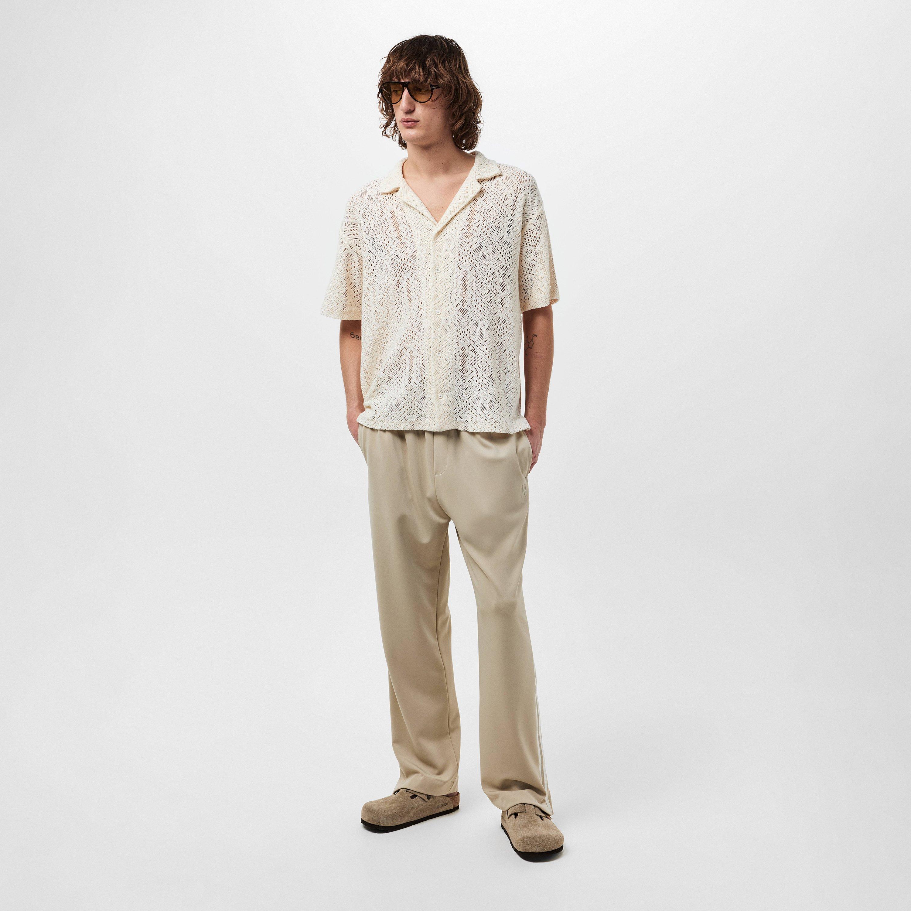 Rep All Over Crochet Cotton Short Sleeve Shirt