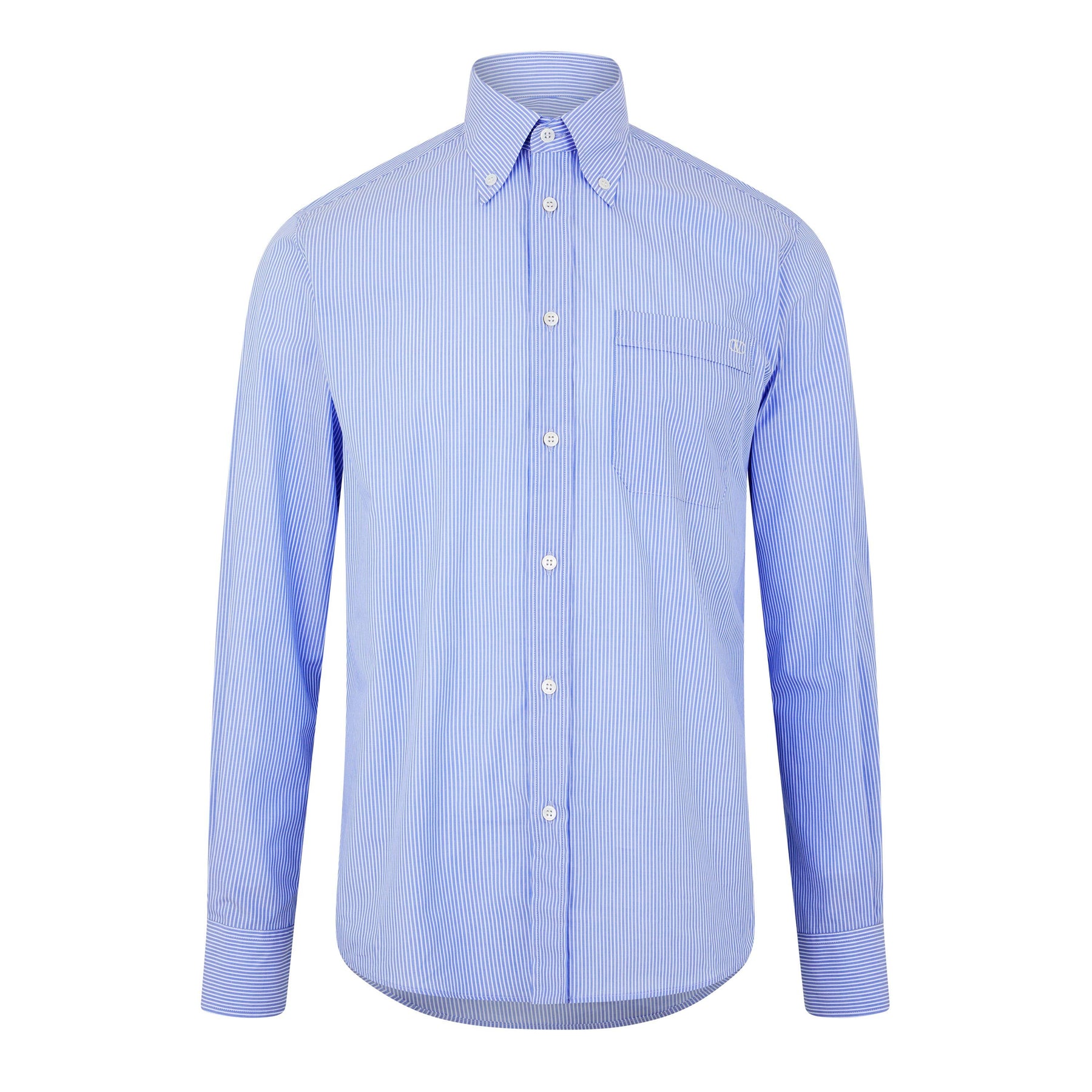 Embroidered V-Logo Signature Striped Shirt