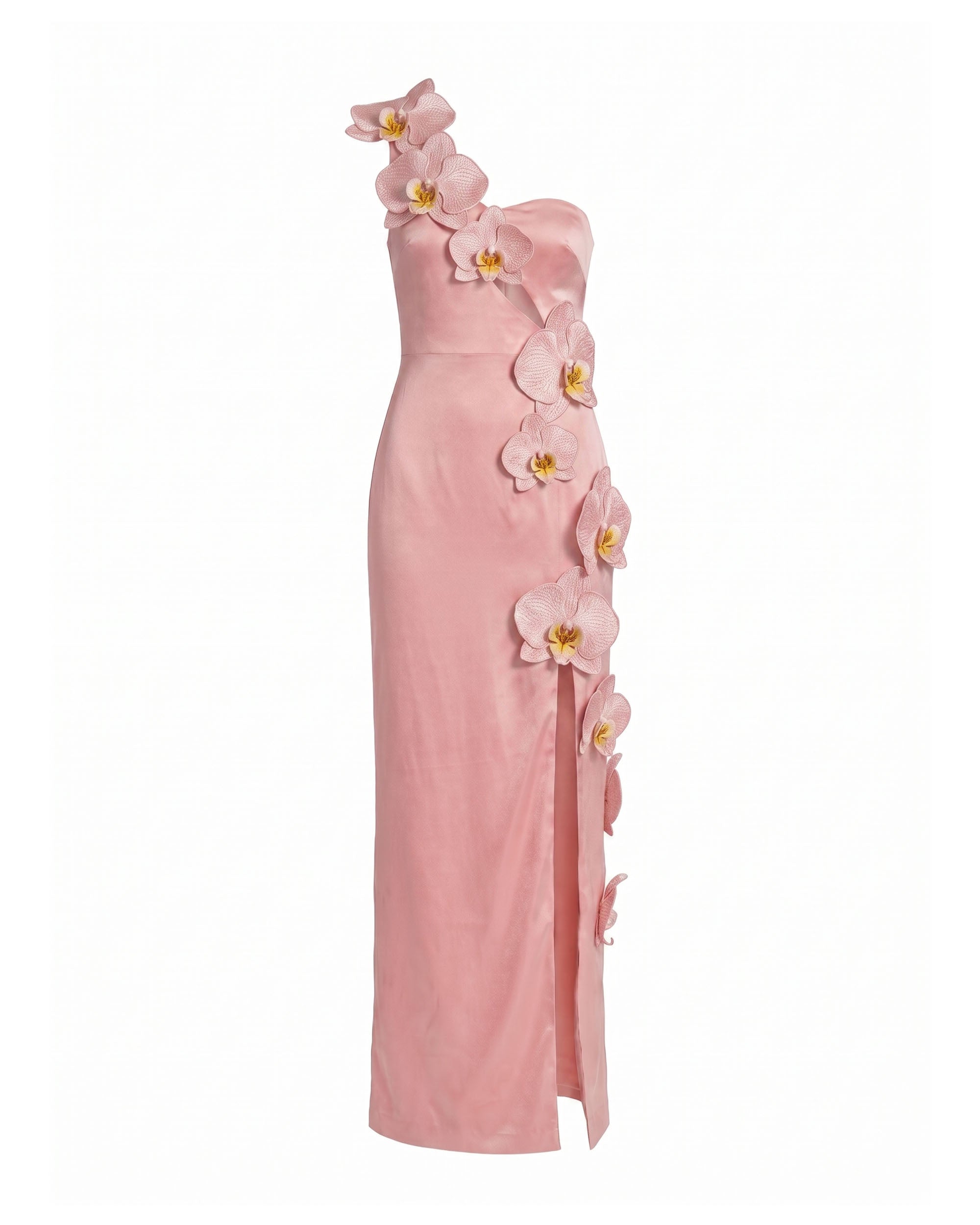 Orchid Embellished Cutout Slit Maxi Dress - Blush Pink