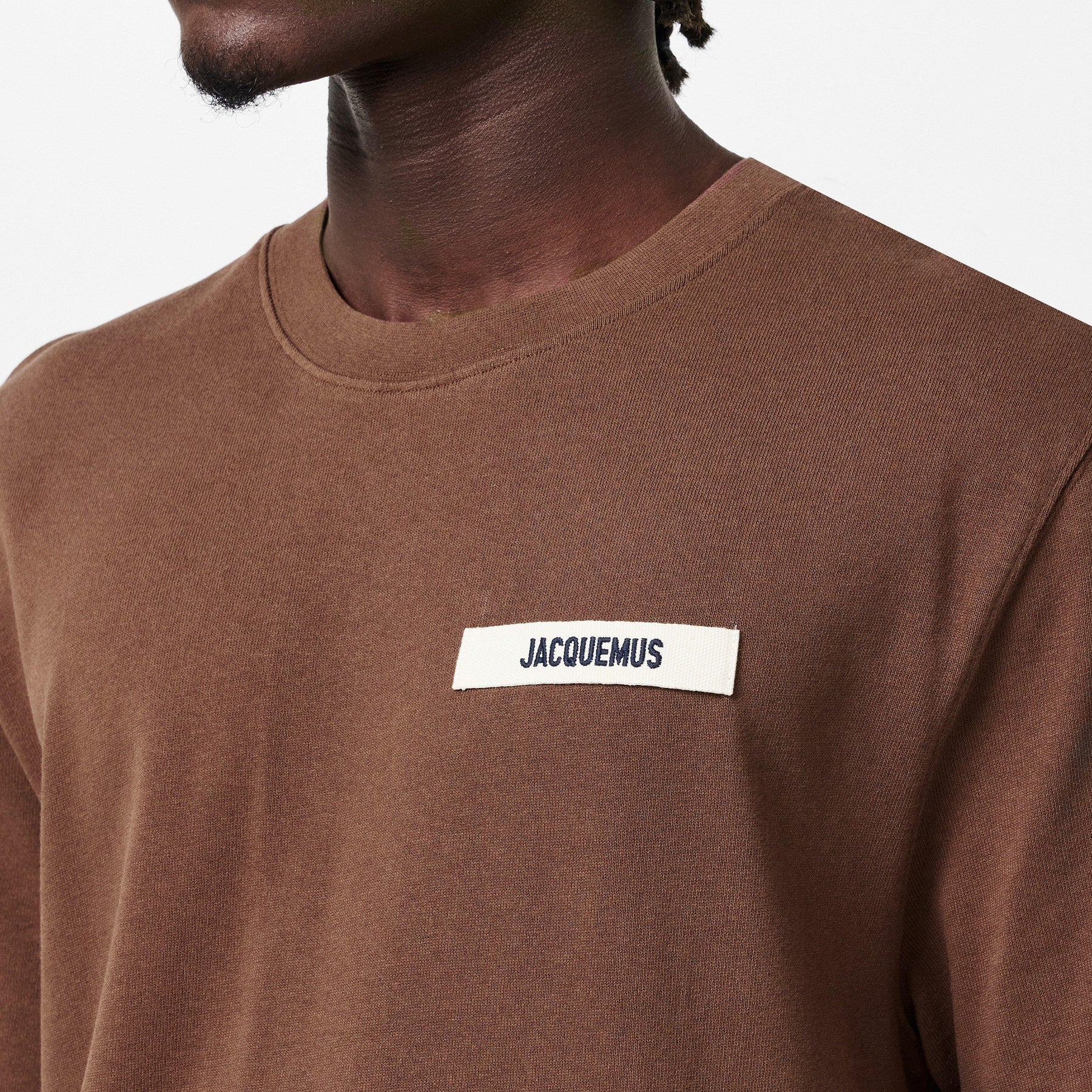 Men's Plain Cotton Grosgrain Tab T-Shirt