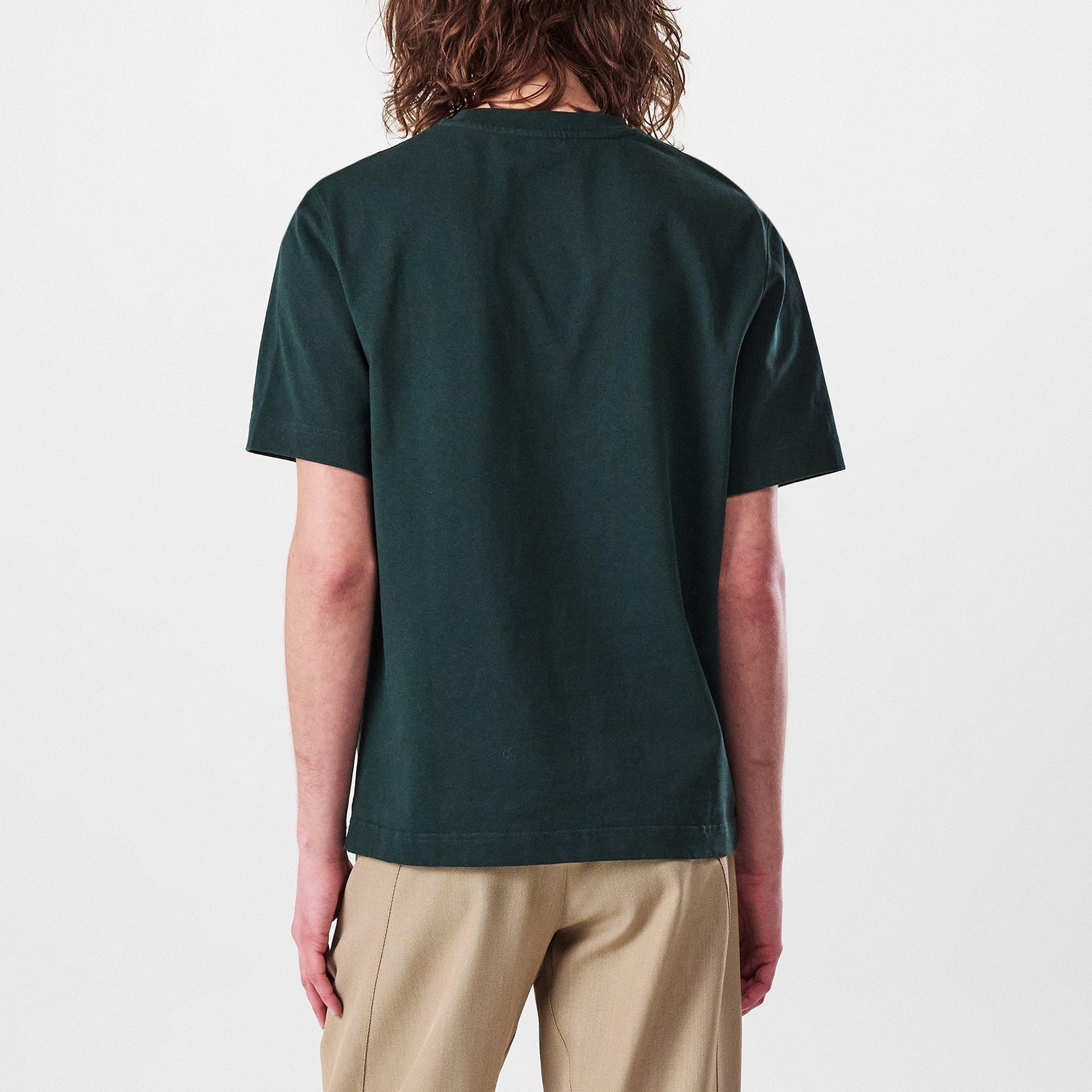 Men's Plain Cotton Grosgrain Tab T-Shirt