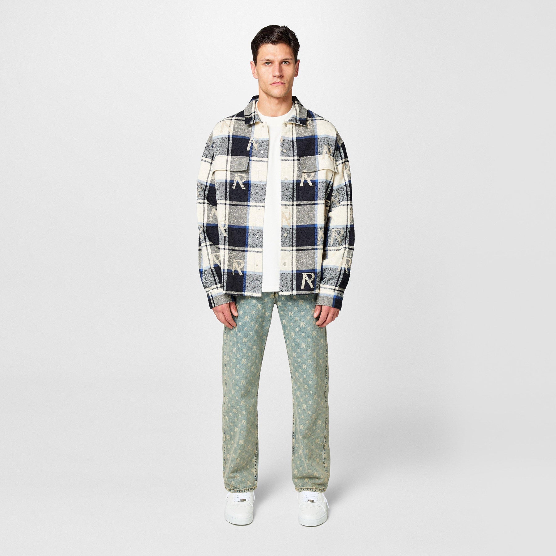 All Over Initial Flannel Shirt