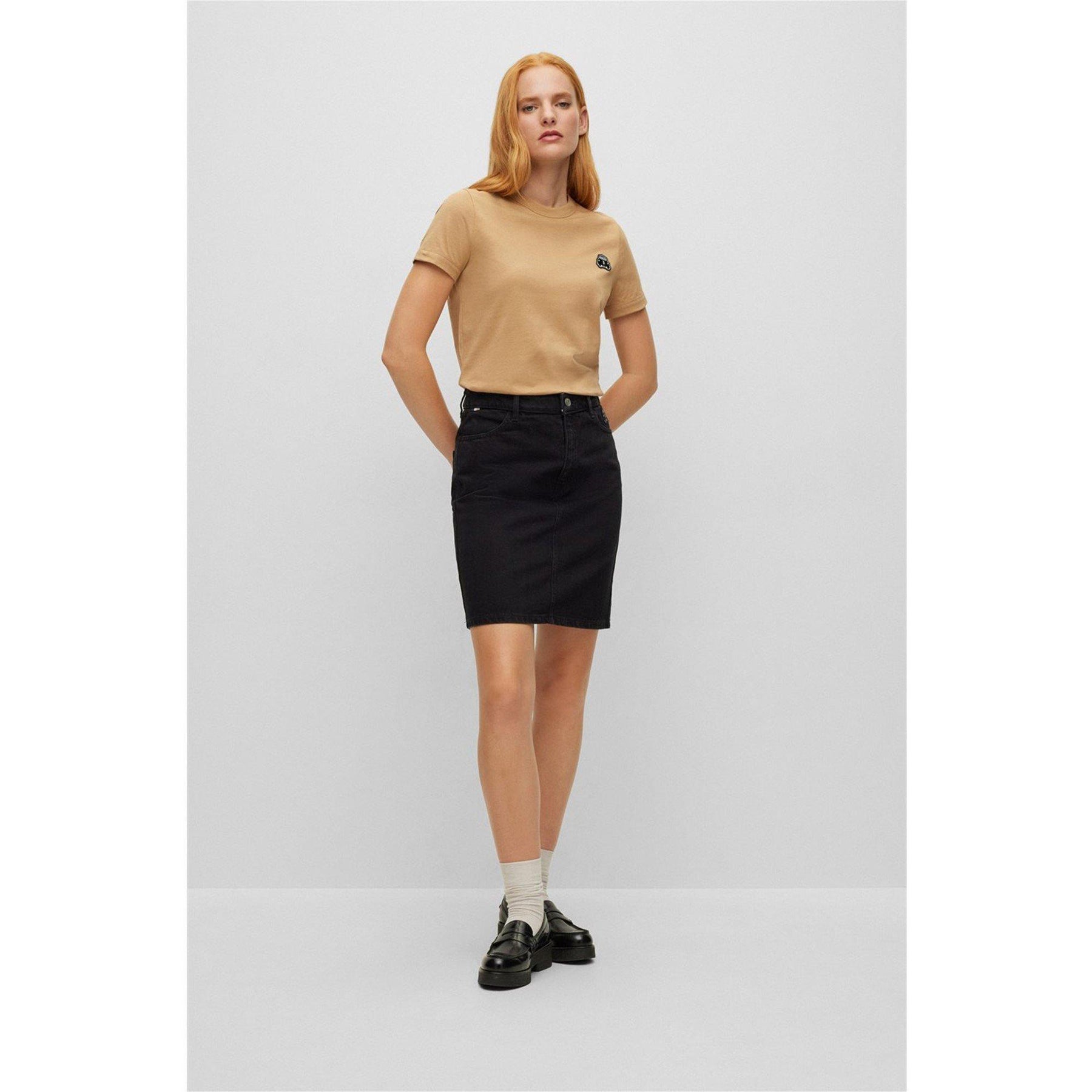 Black Denim Skirt