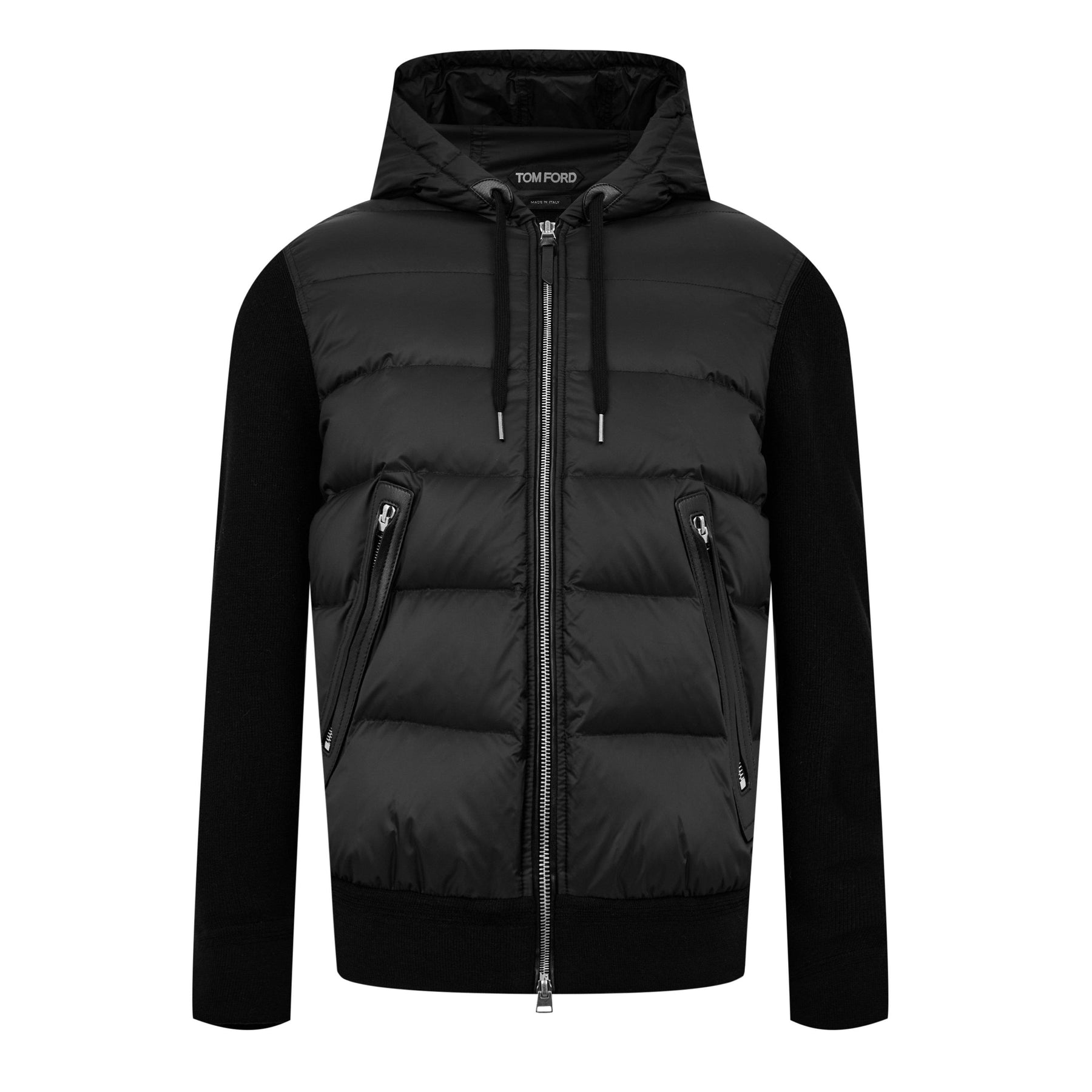 Knit Panelled Puffer Jacket