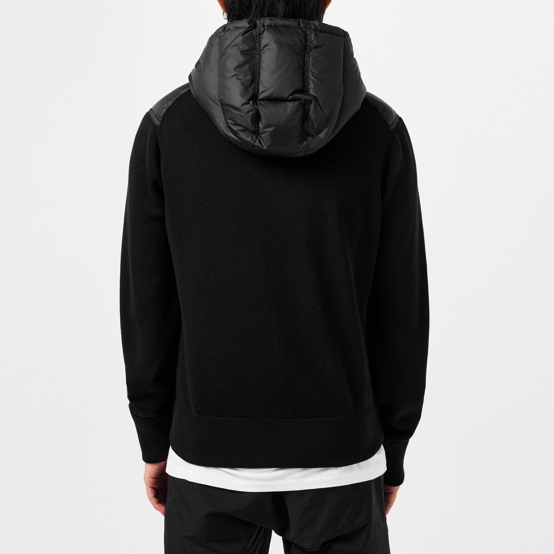 Knit Panelled Puffer Jacket