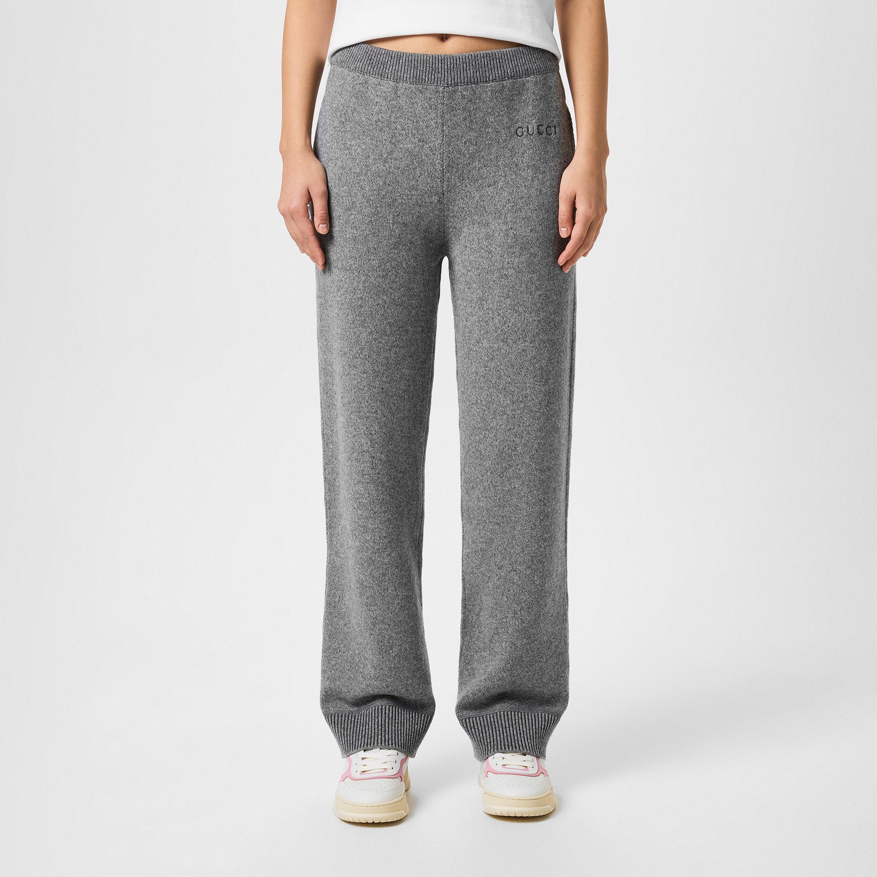 Women's Plain Wool Straight Leg Joggers