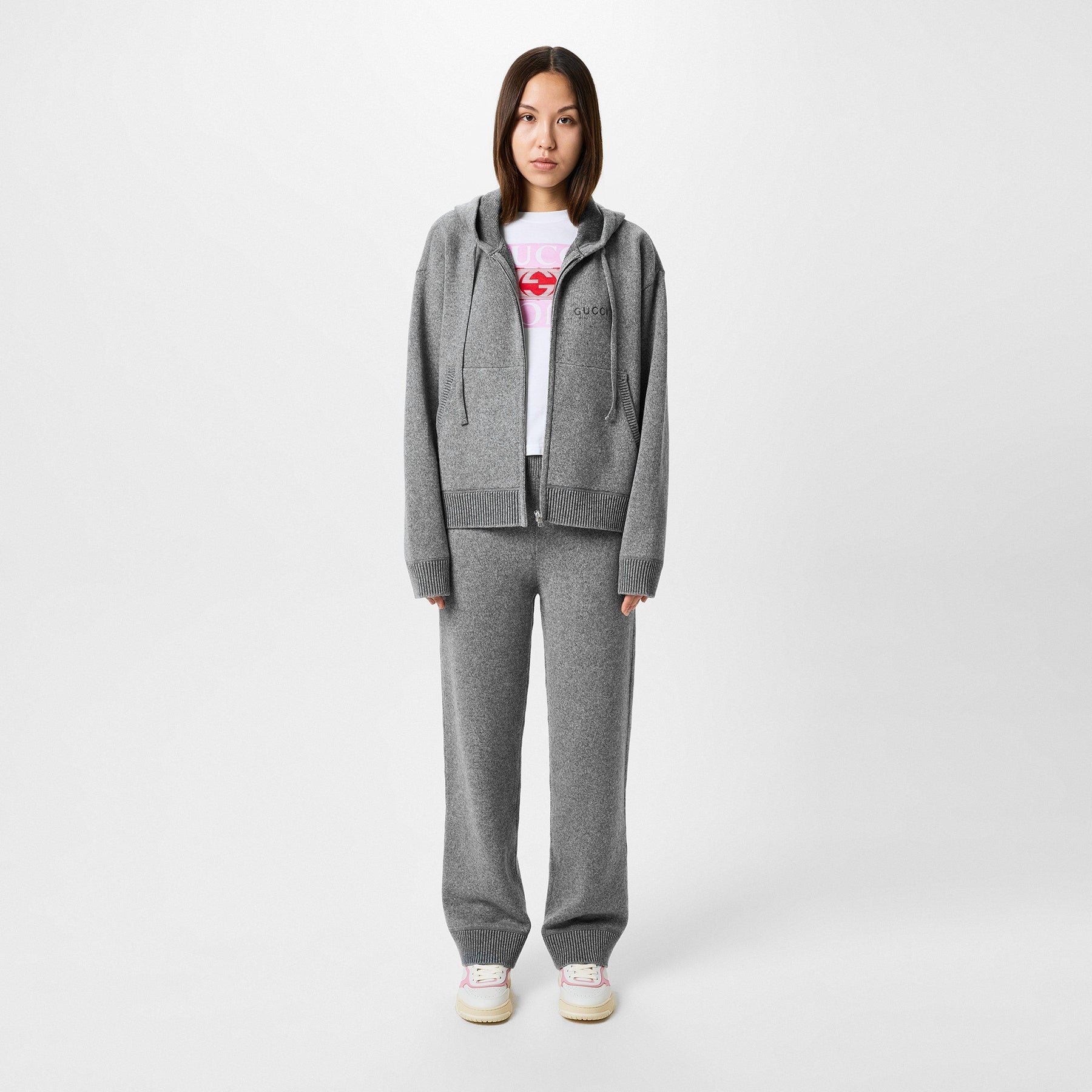 Women's Plain Wool Straight Leg Joggers