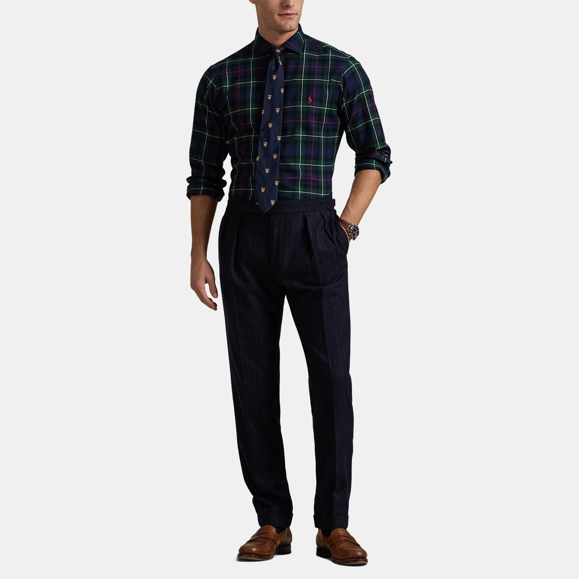 Twill Checked Long Sleeve Shirt
