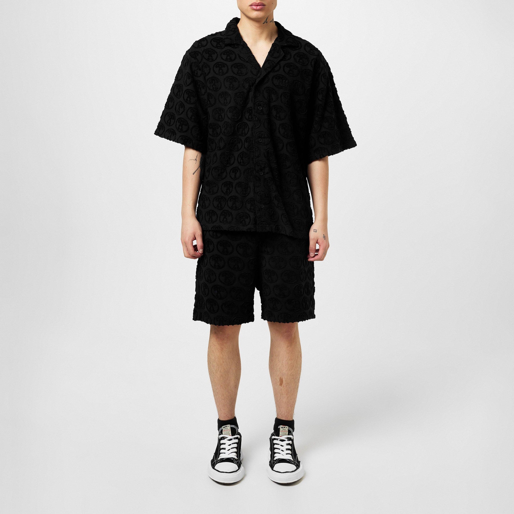 Textured Logo Short Sleeve Shirt