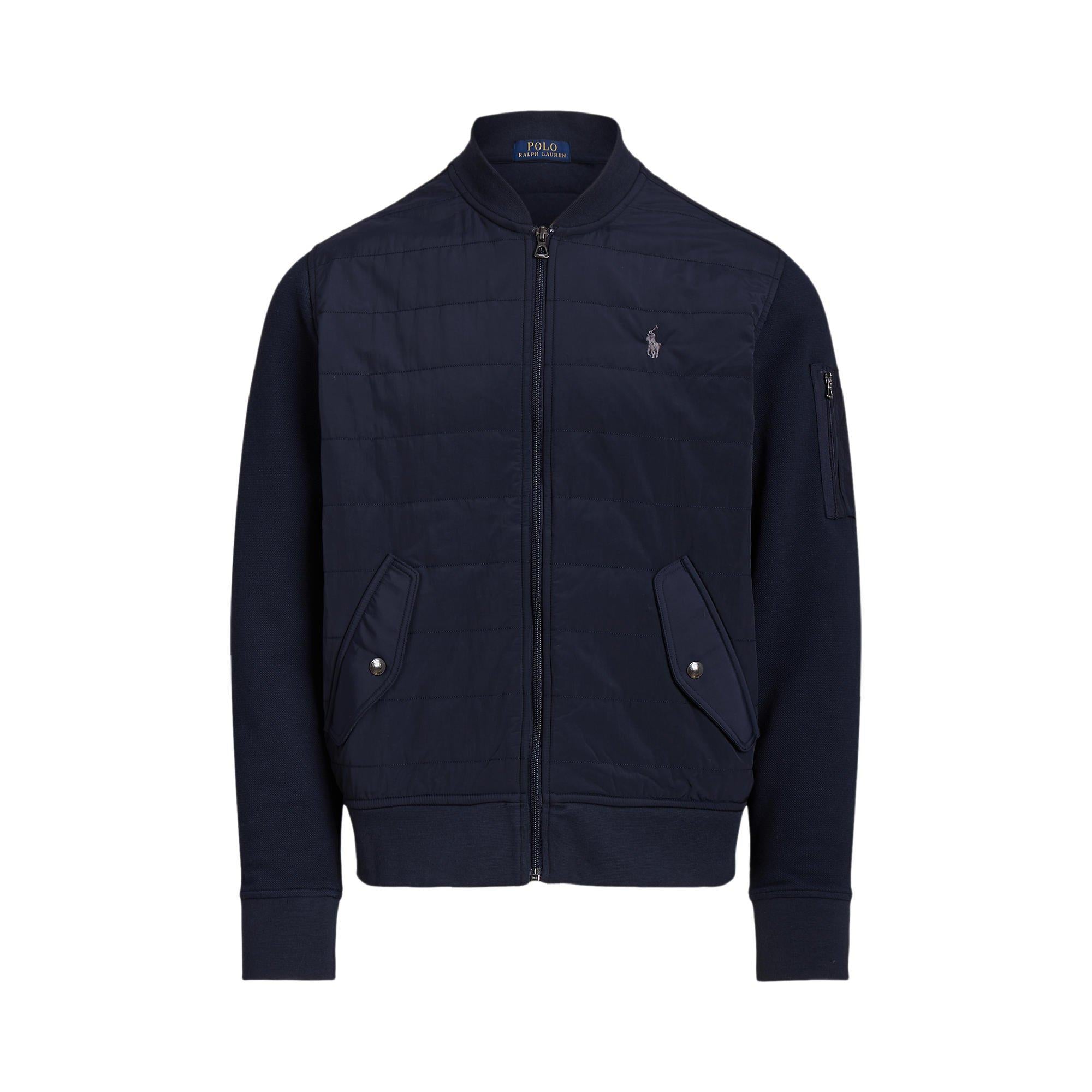 Double Knit Quilted Bomber Jacket