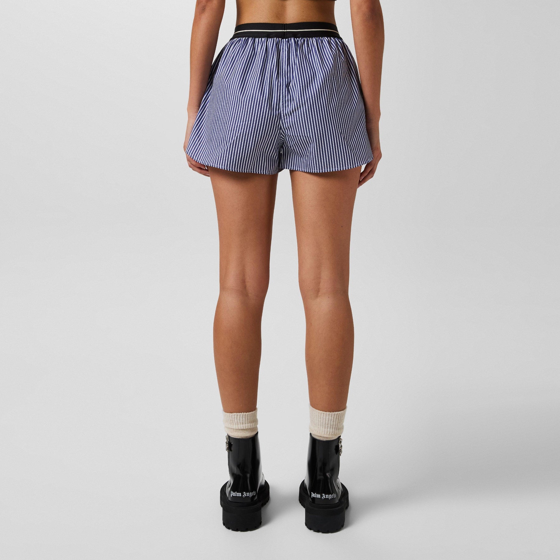 Logo Band Striped Shorts