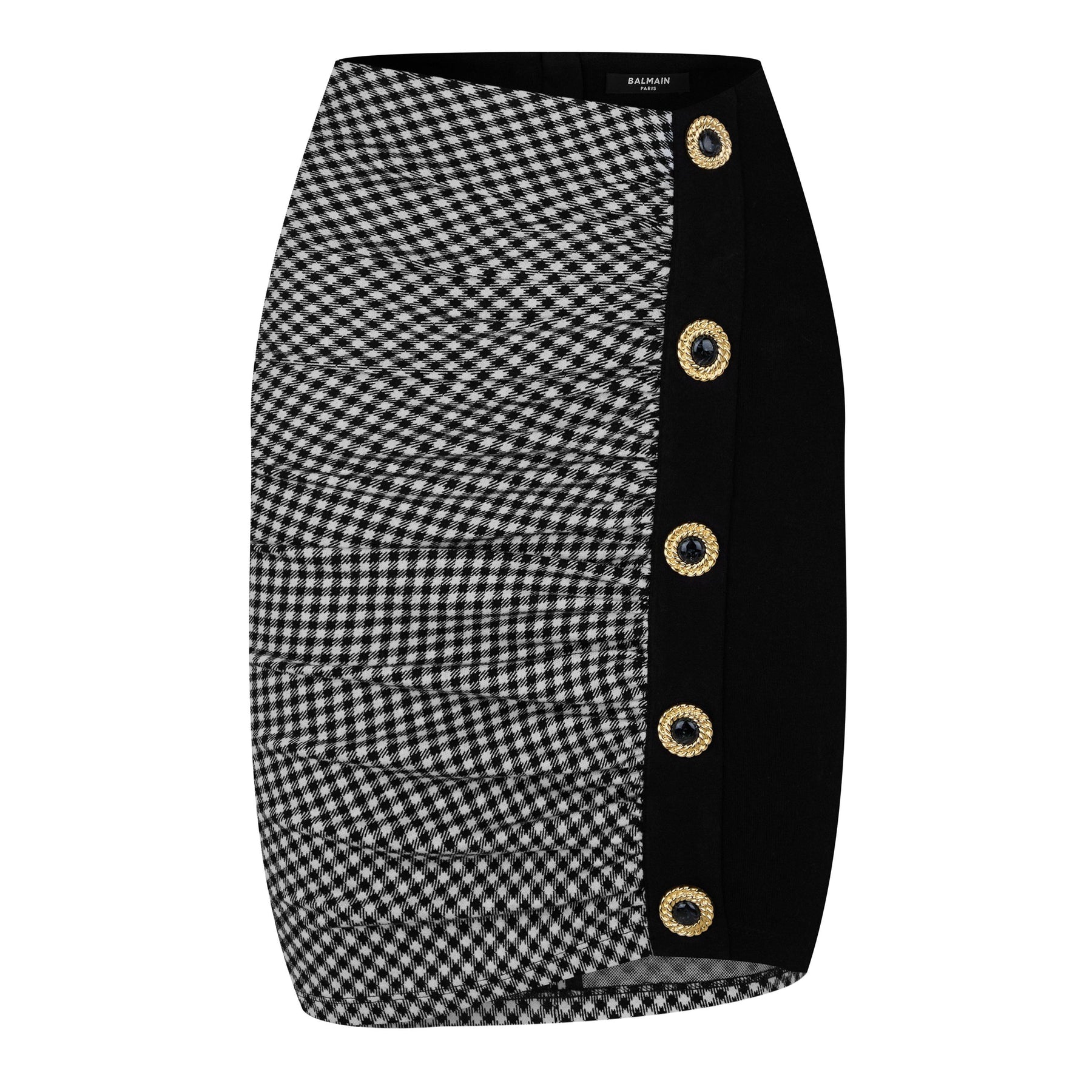 Ruched Crosshatch Midi Skirt