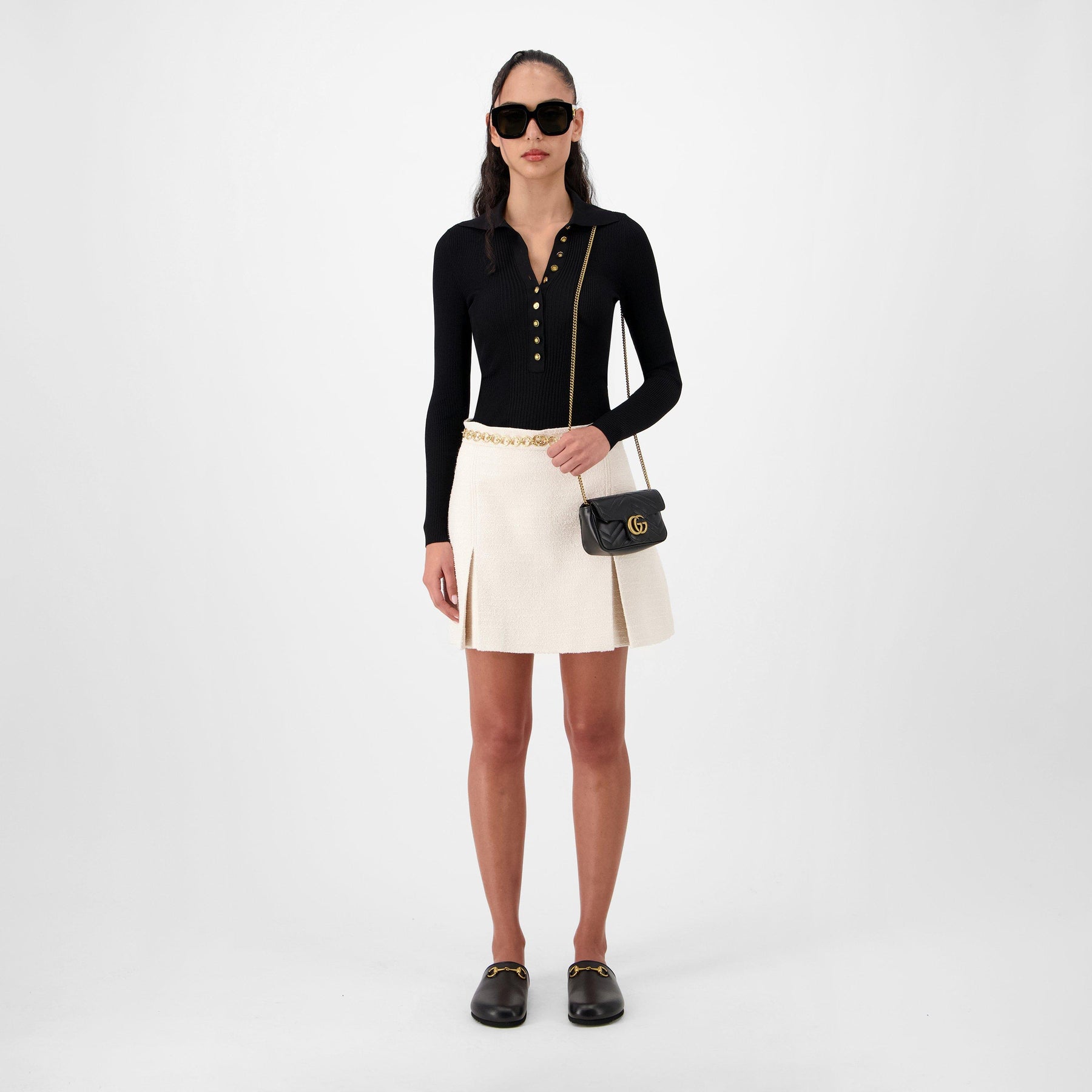 Bouclé Knit Mini Skirt