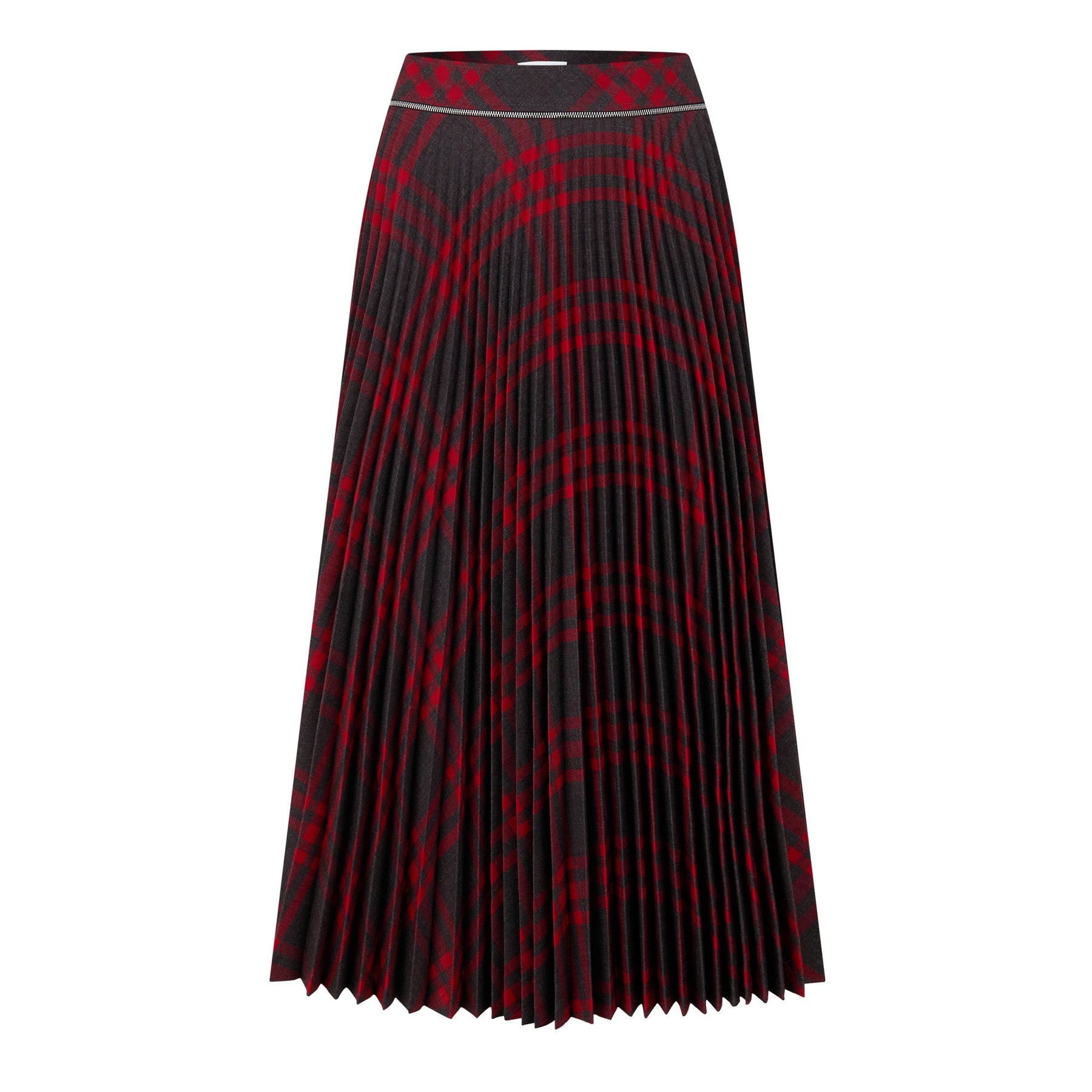 Pleated Check Skirt