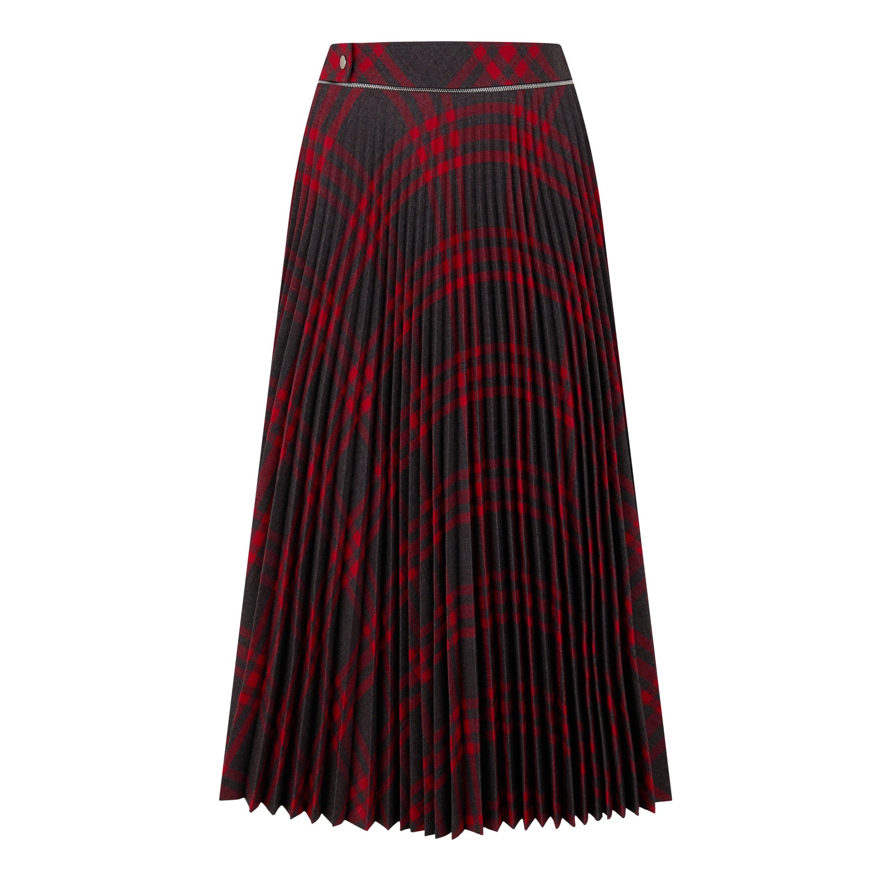 Pleated Check Skirt